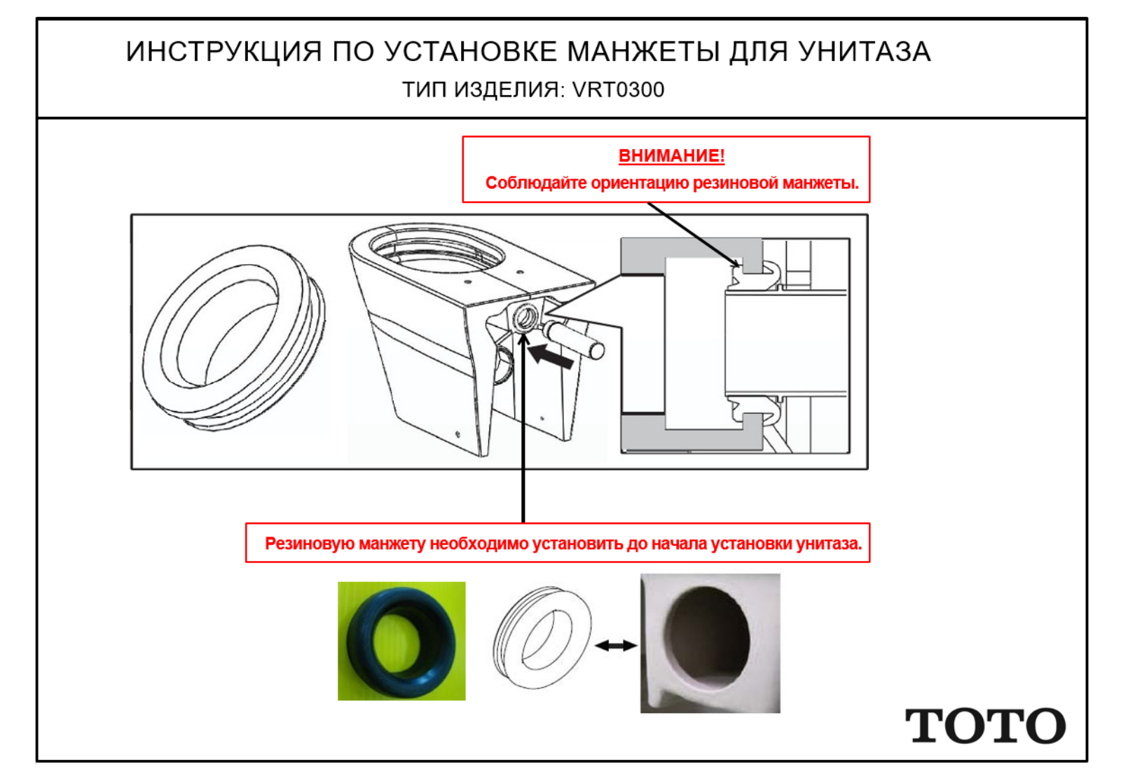 TOTO VRT0300 User guide