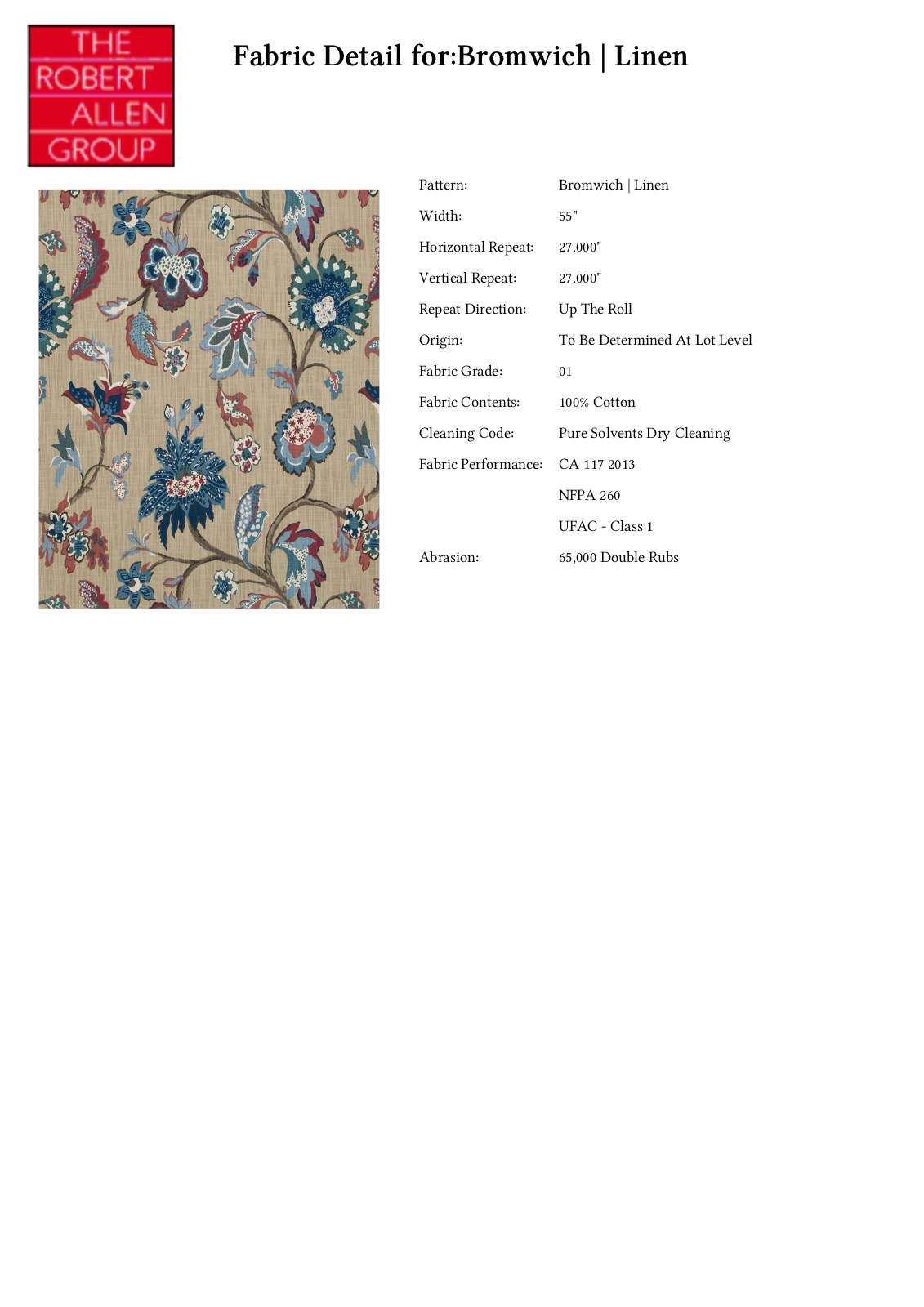 Robert Allen RALF2080 Specifications - ManualMachine.com