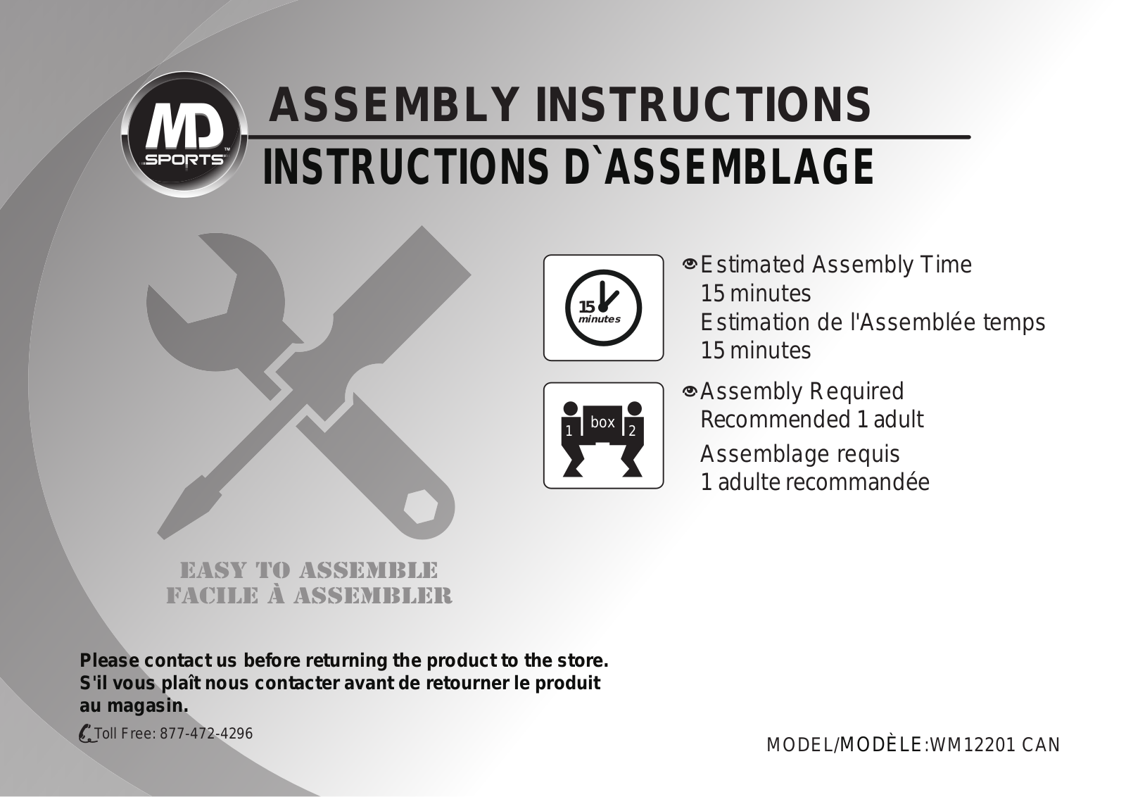 Md sports WM12201 User Manual