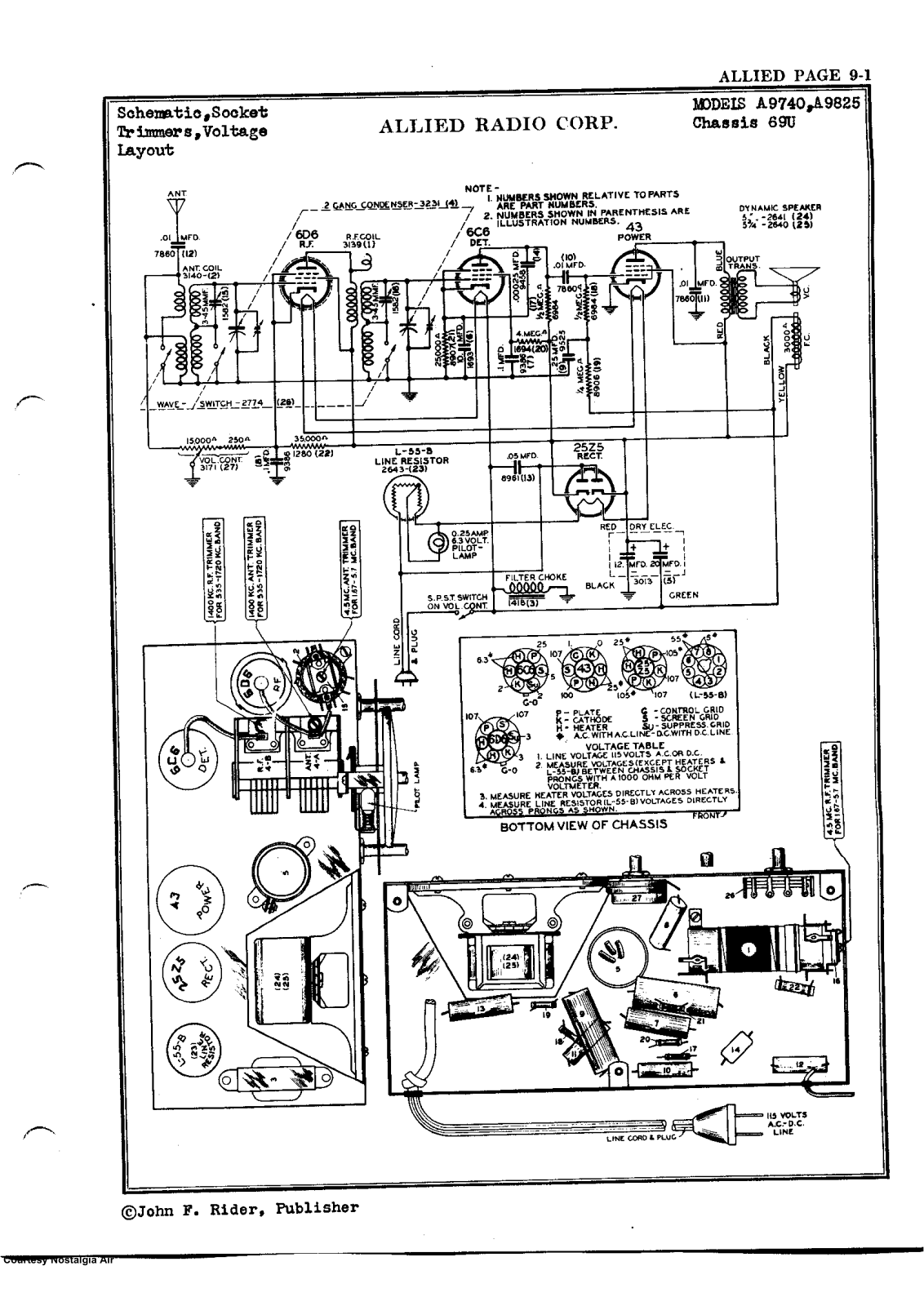 Allied Radio A9825 Schematic - ManualMachine.com