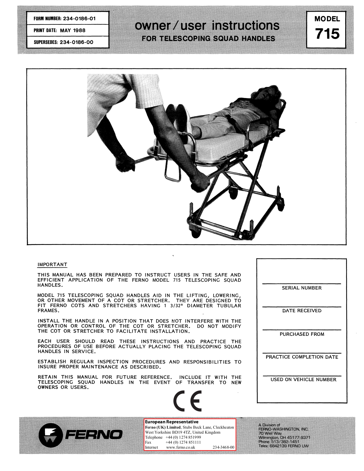 Ferno 715 User manual - ManualMachine.com