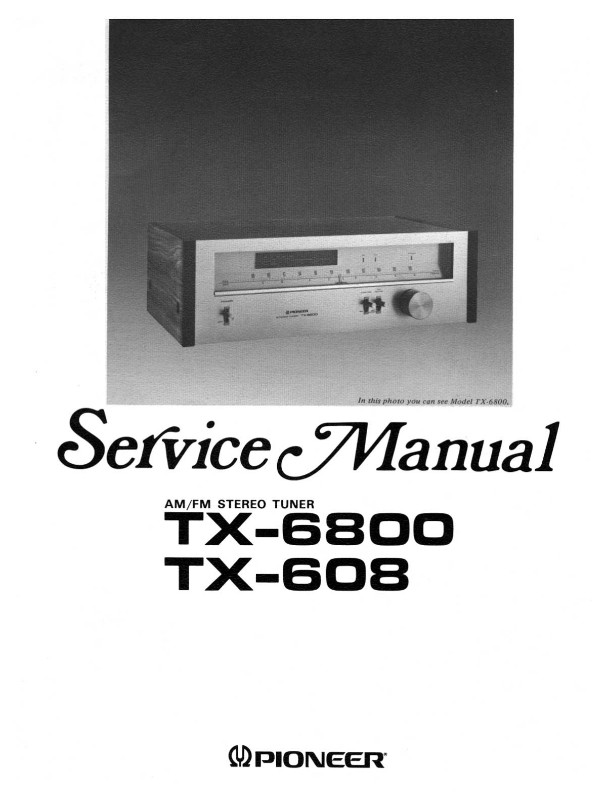 Pioneer TX-6800 Service manual