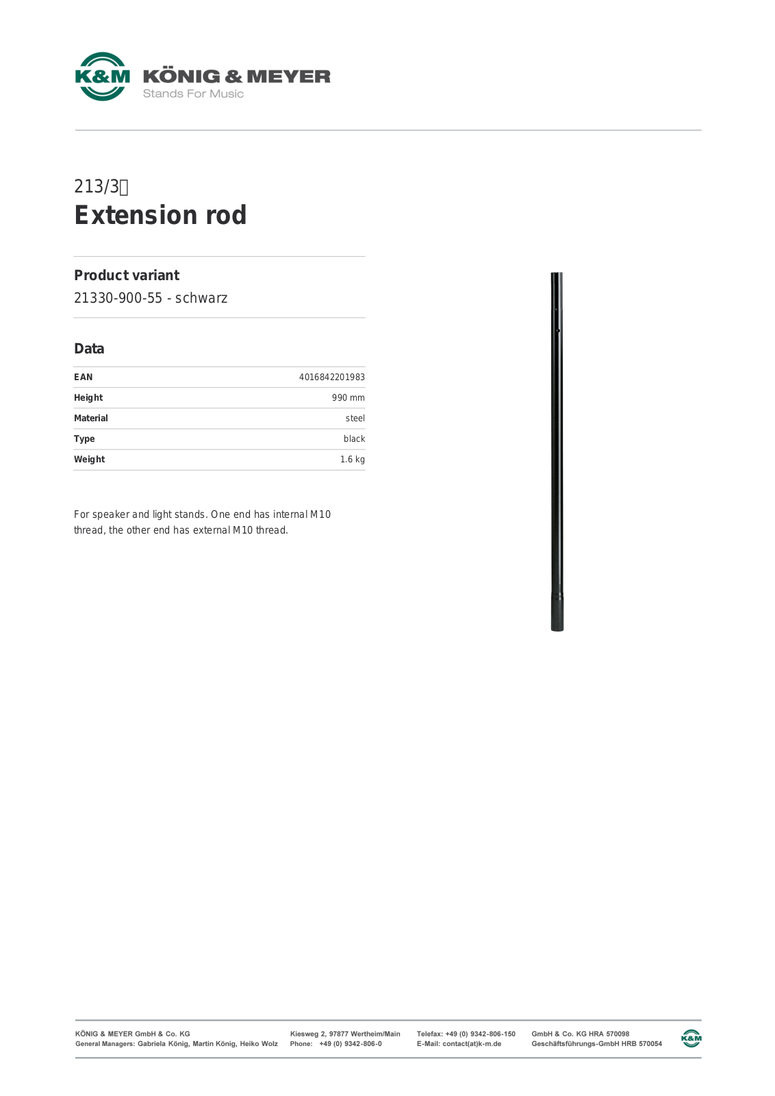 K&M 213/3 Data Sheet