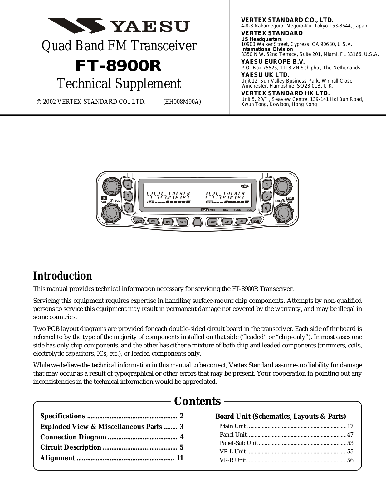 Yaesu FT-8900R Service Manual