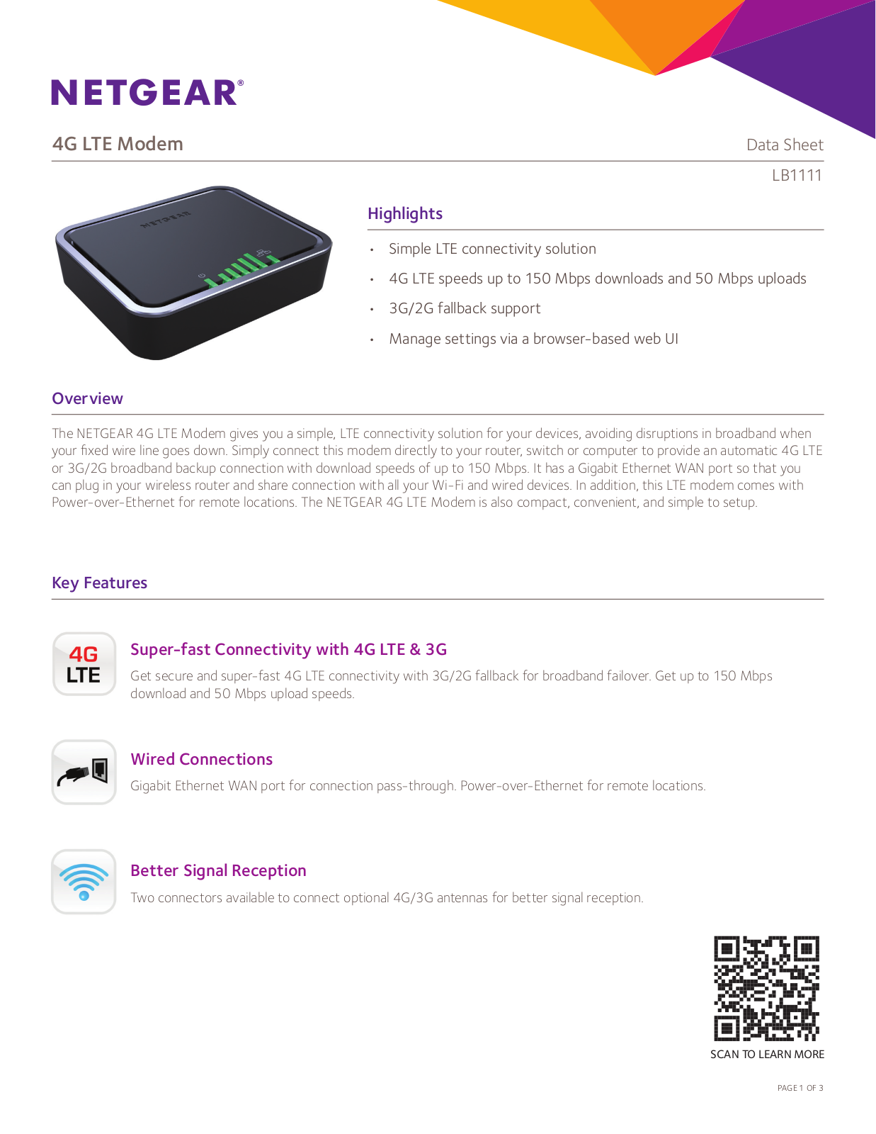 Netgear LB1111 Data Sheet