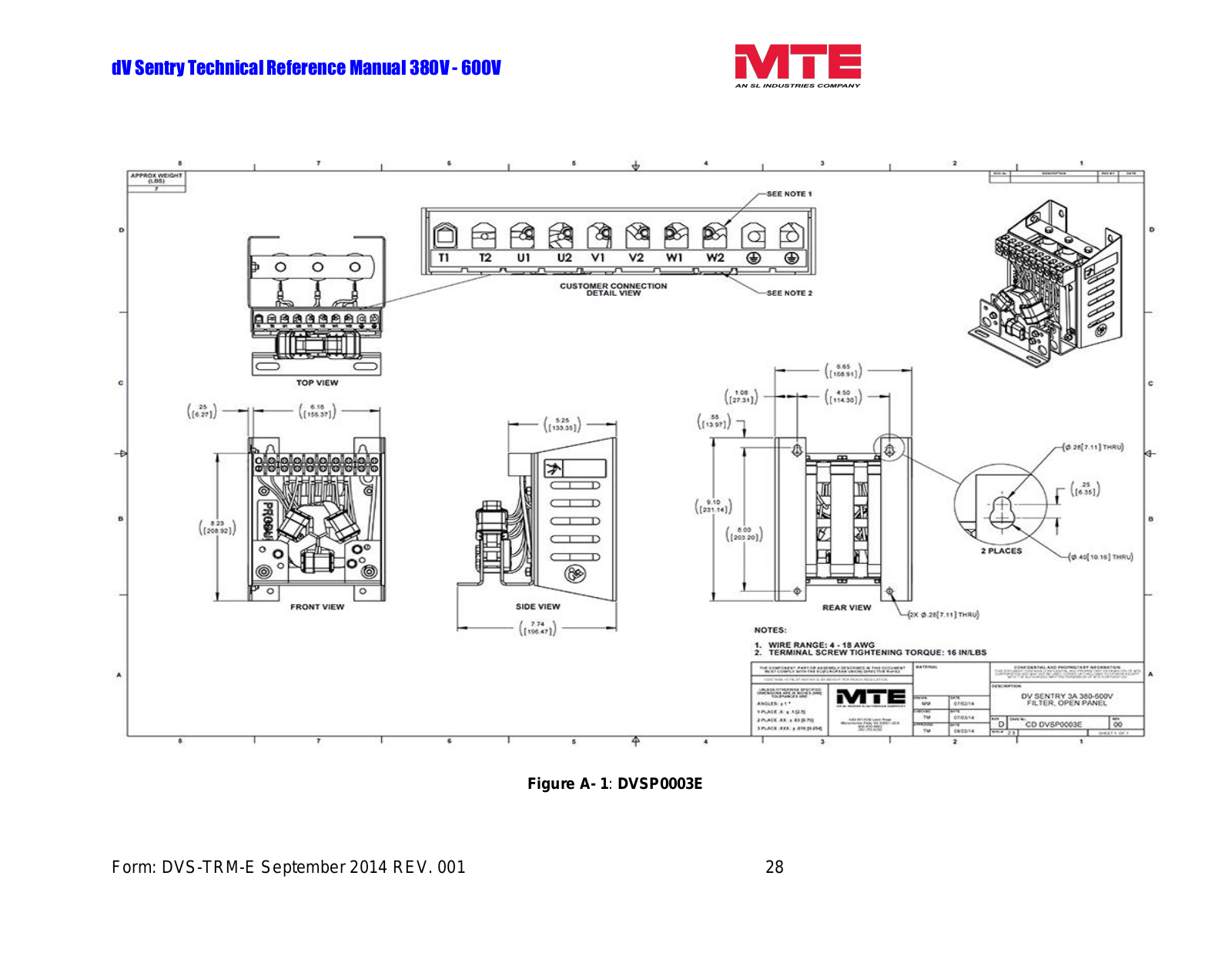 MTE DVSP0003E Technical Reference Manual