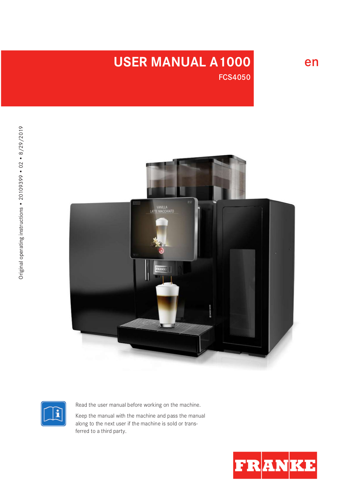 Franke A1000, FCS4059 User guide - ManualMachine.com