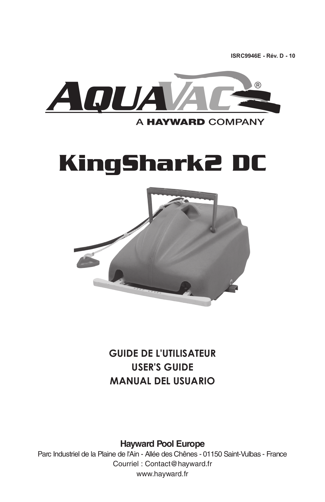 Hayward KingShark2 DC User Manual