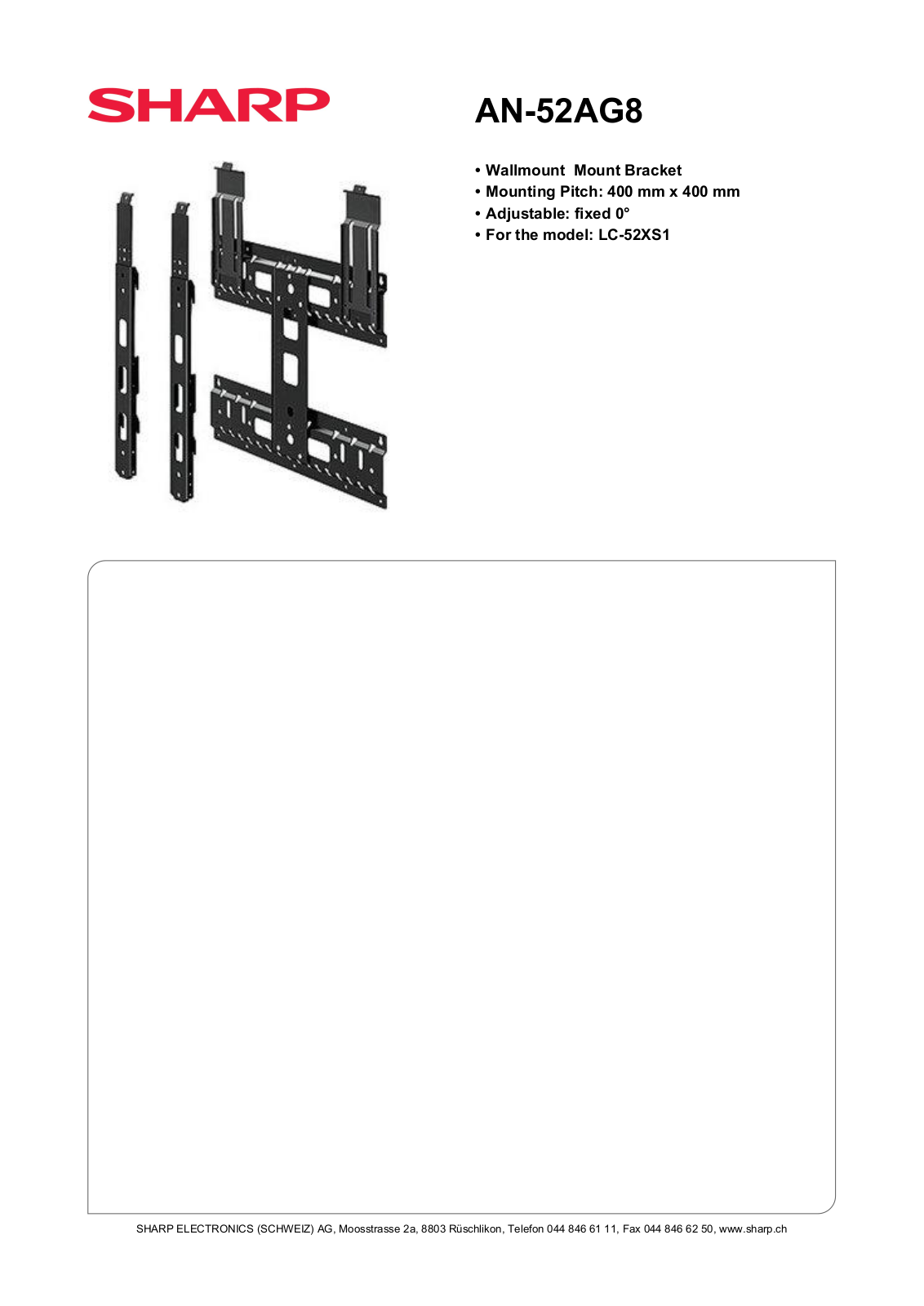 Sharp AN-52AG8 User Manual