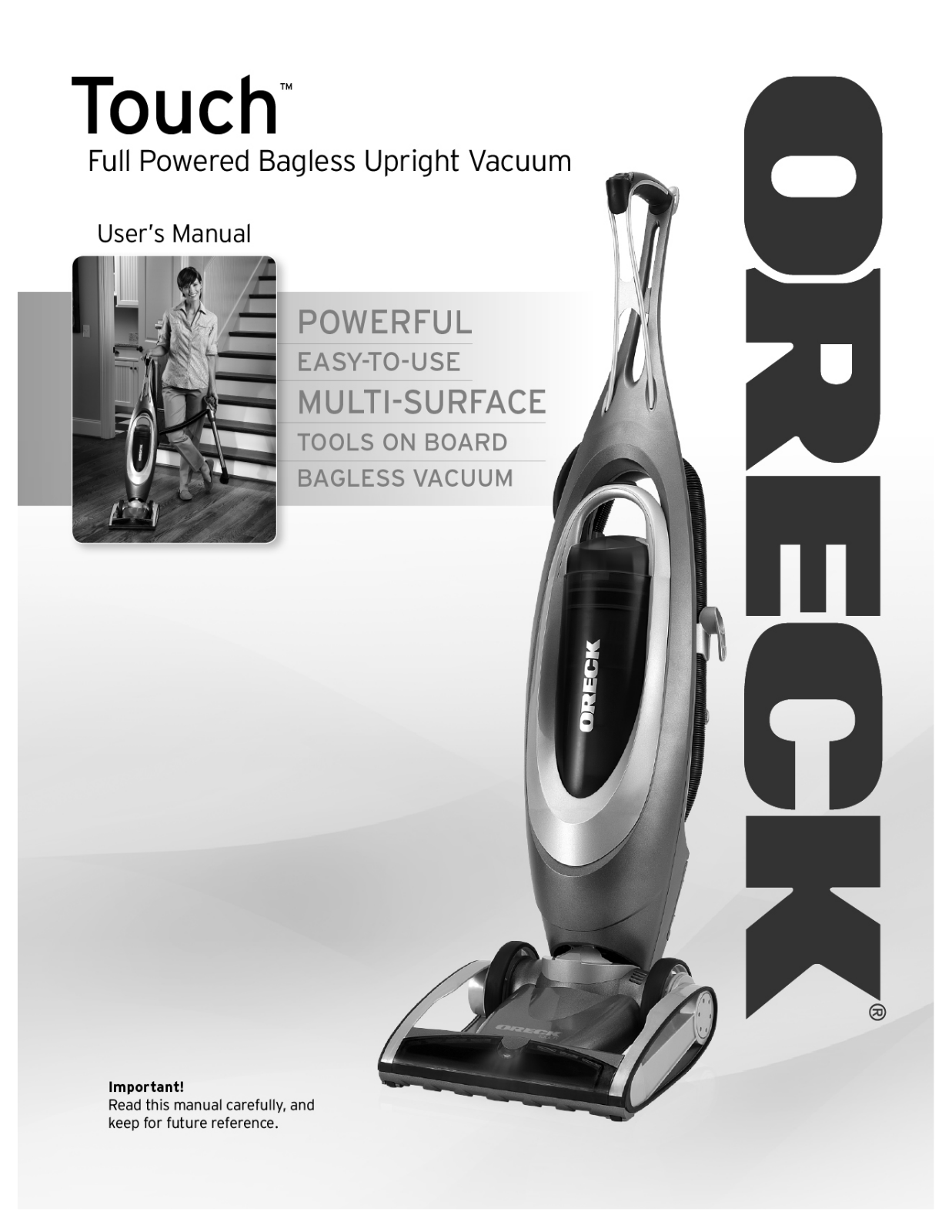 Oreck Touch User Manual