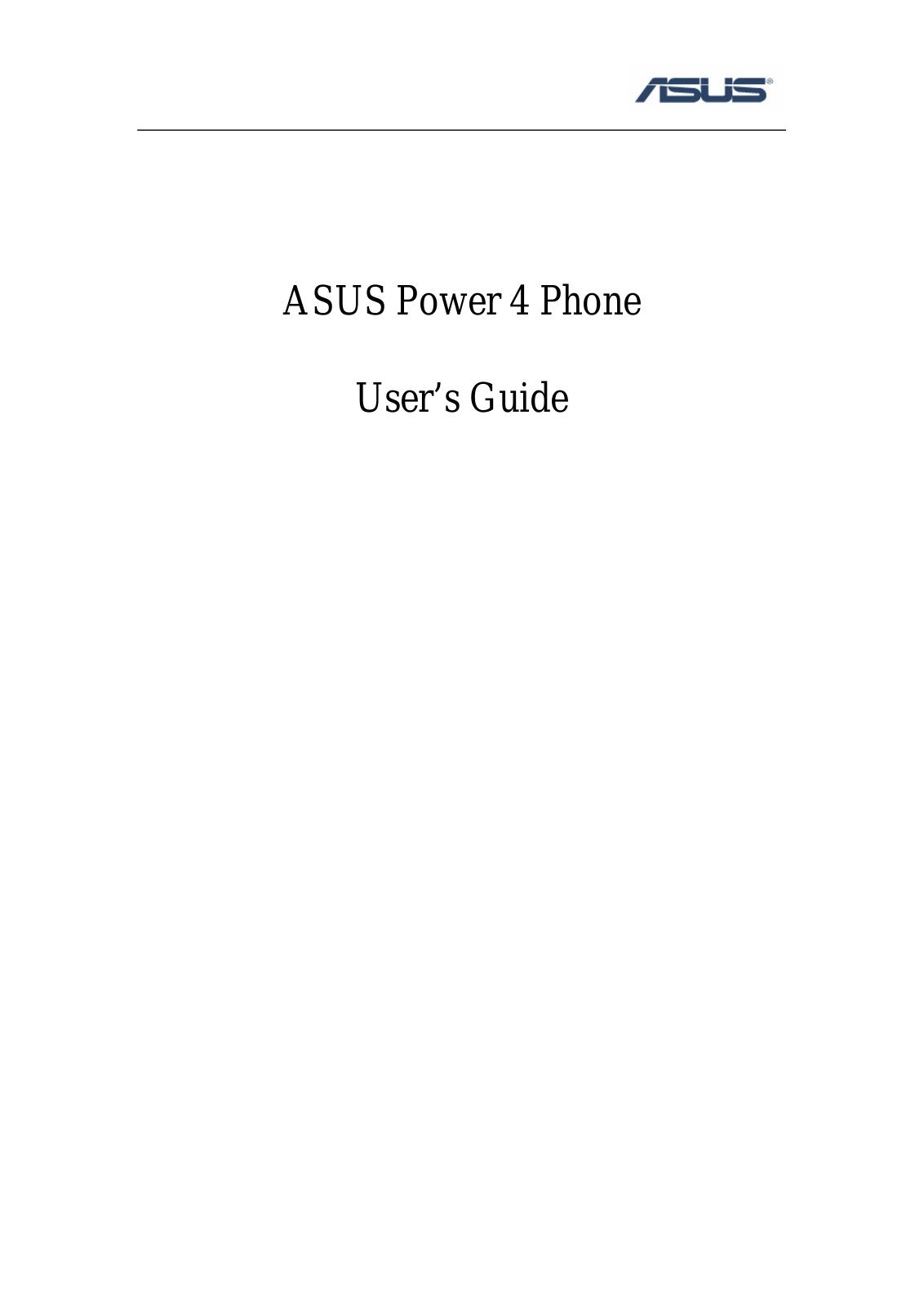 ASUS Power 4 Phone User Manual