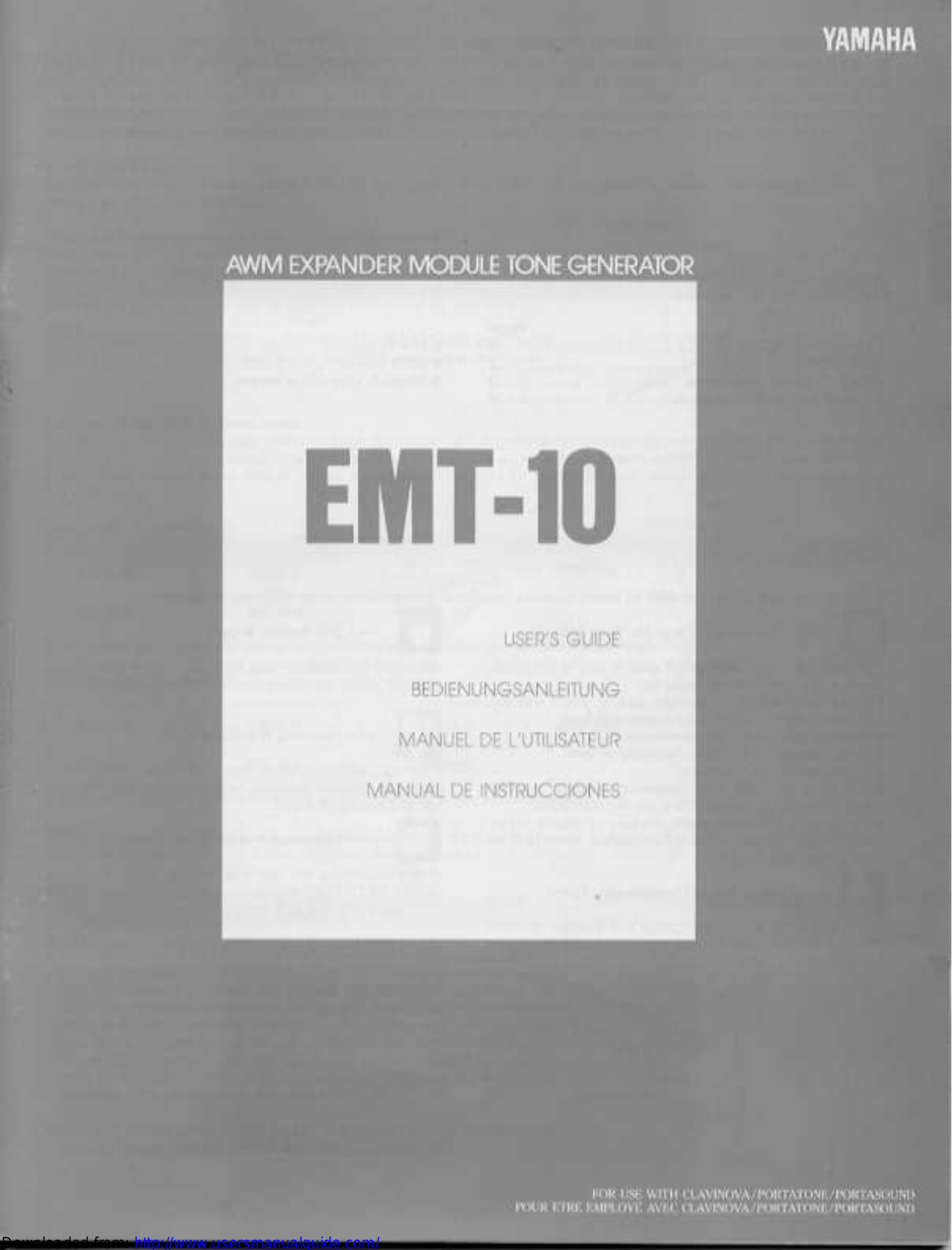 Yamaha Audio EMT-10 User Manual