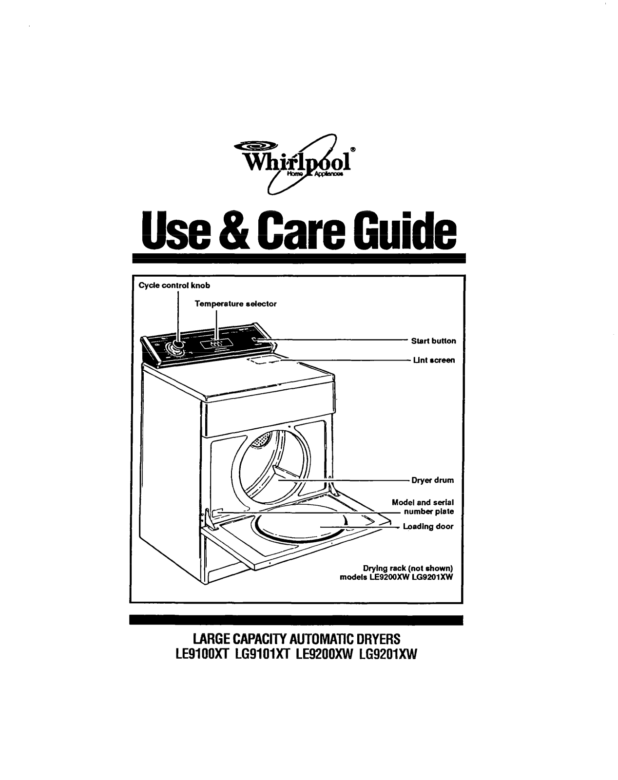 Whirlpool LG9101XT, LE9100XT, LG9201XW User Manual - ManualMachine.com