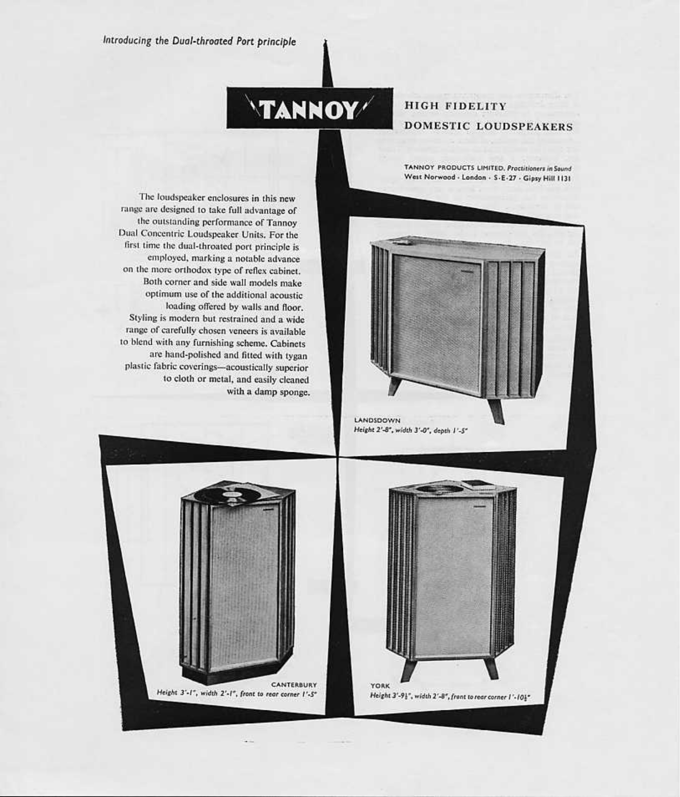 Tannoy Domestic Enclosure Brochure