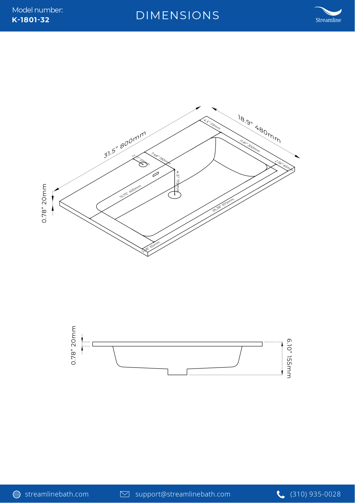 Streamline Bath SLBH7681 Specifications - ManualMachine.com