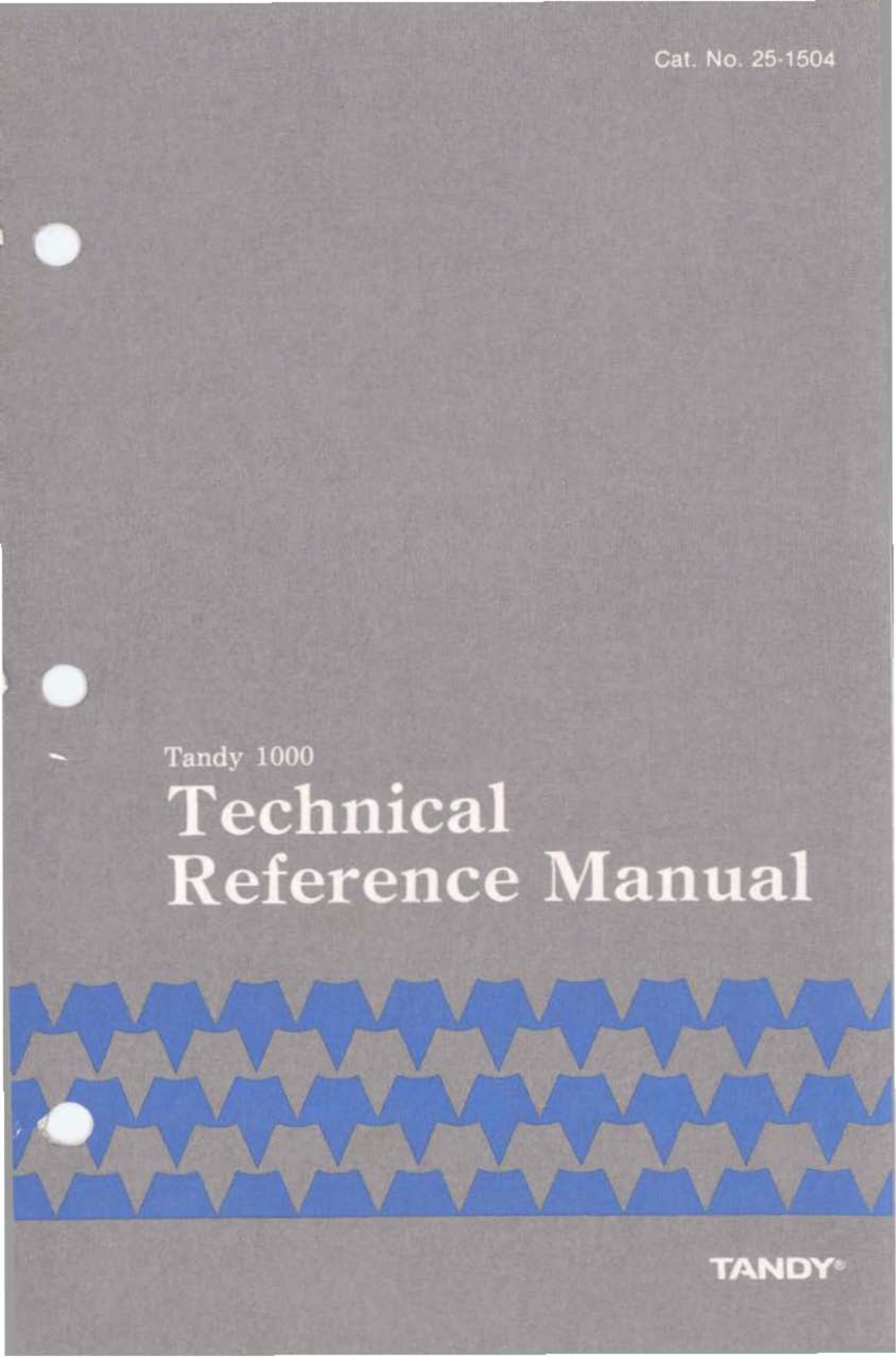 Tandy 1000 Technical Reference Manual