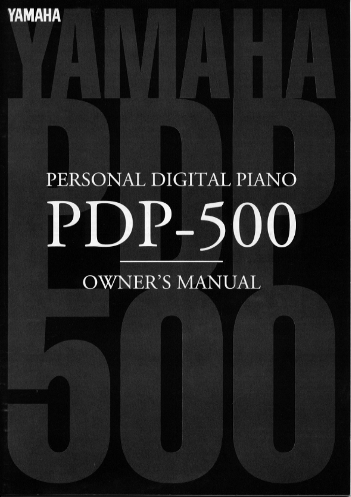 Yamaha PDP500, PDP500E User Manual