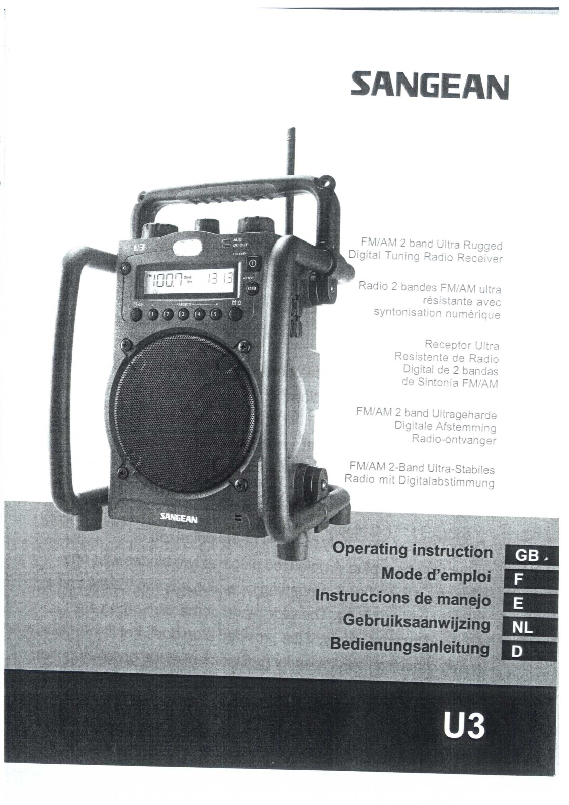 Sangean U-3 Instruction Manual