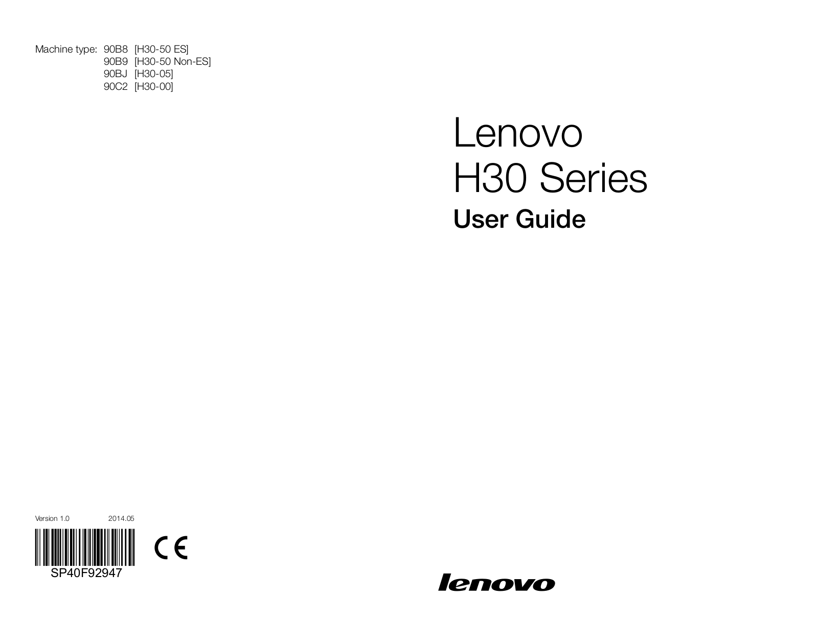 Lenovo H30-00 User Manual