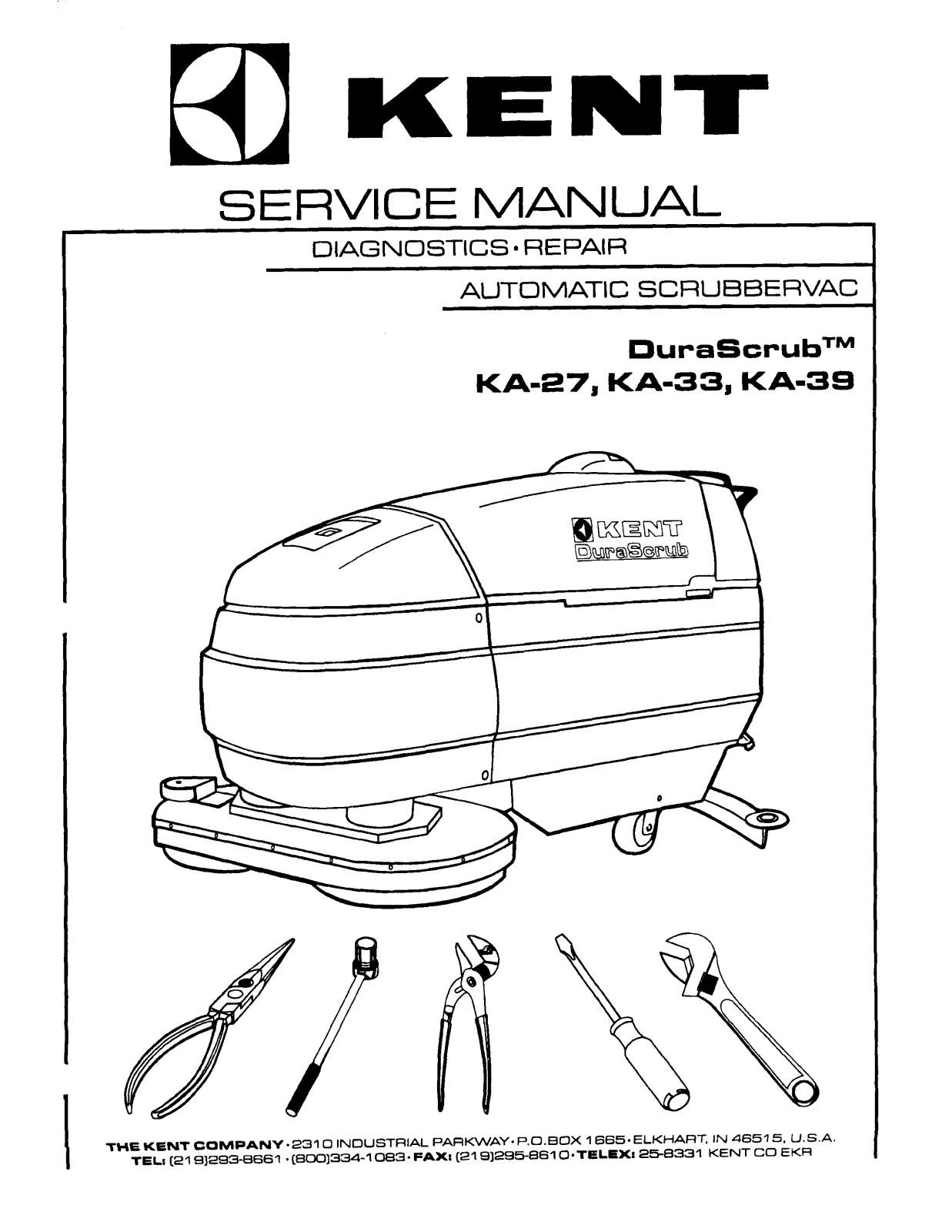 Kent Euroclean KA-39 Service Manual