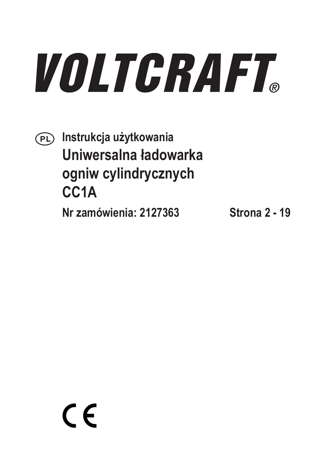 VOLTCRAFT CC1A User guide