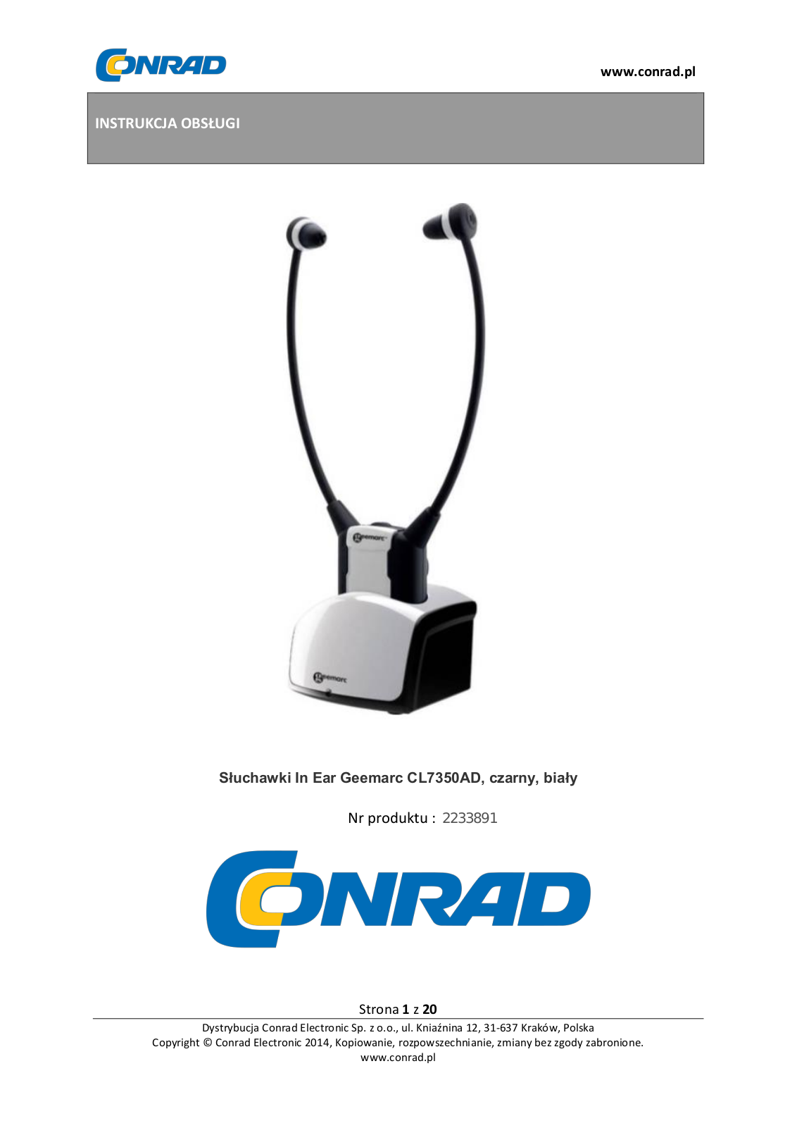 Geemarc CL7350AD User guide