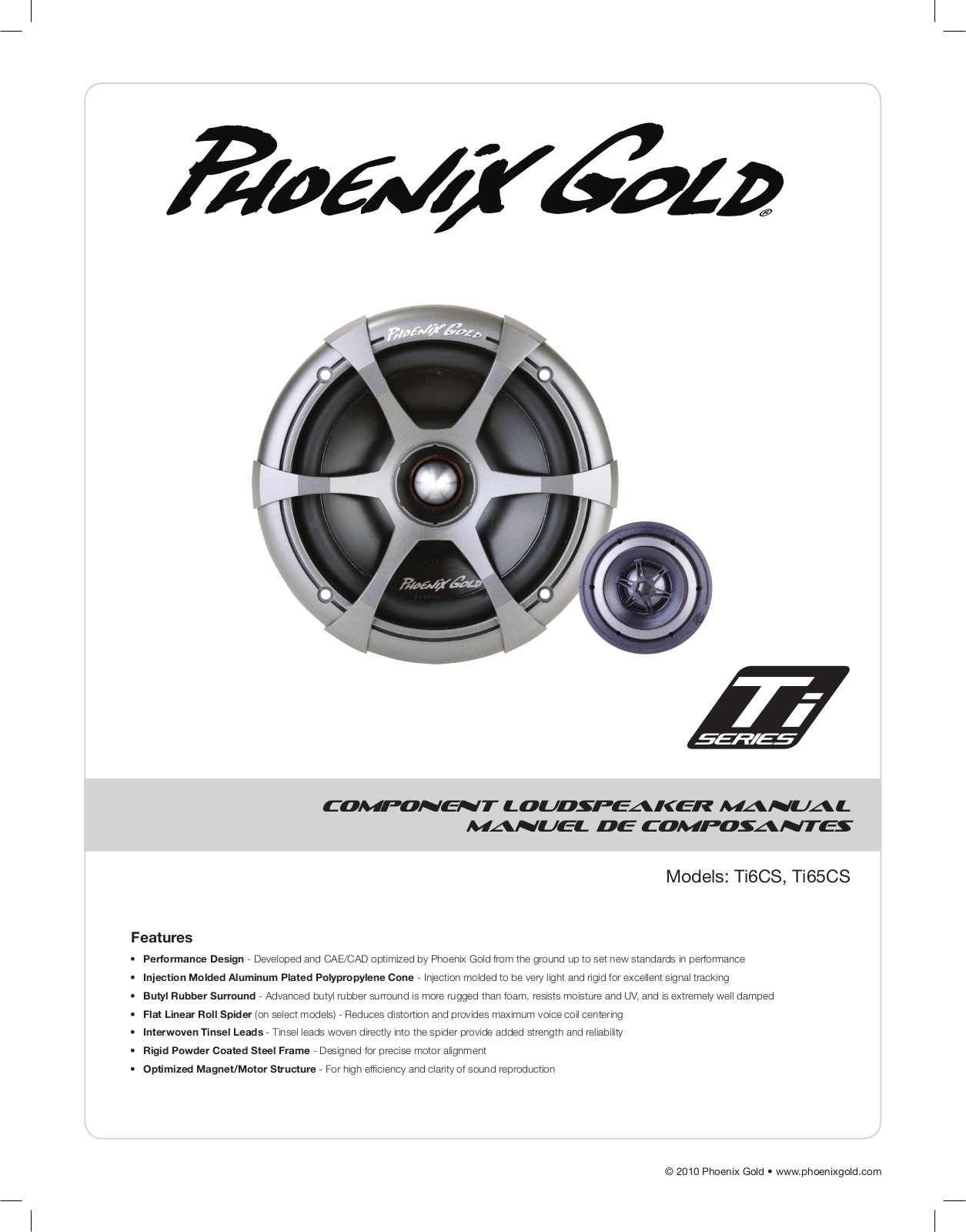 Phoenix Gold TI6CS, TI65CS User Manual