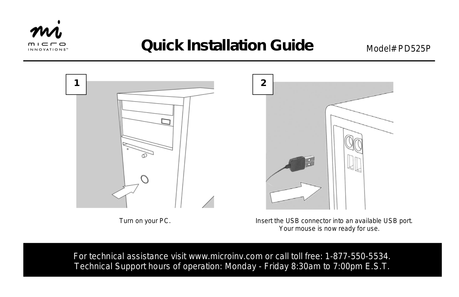 Micro Innovations PD525P User Manual