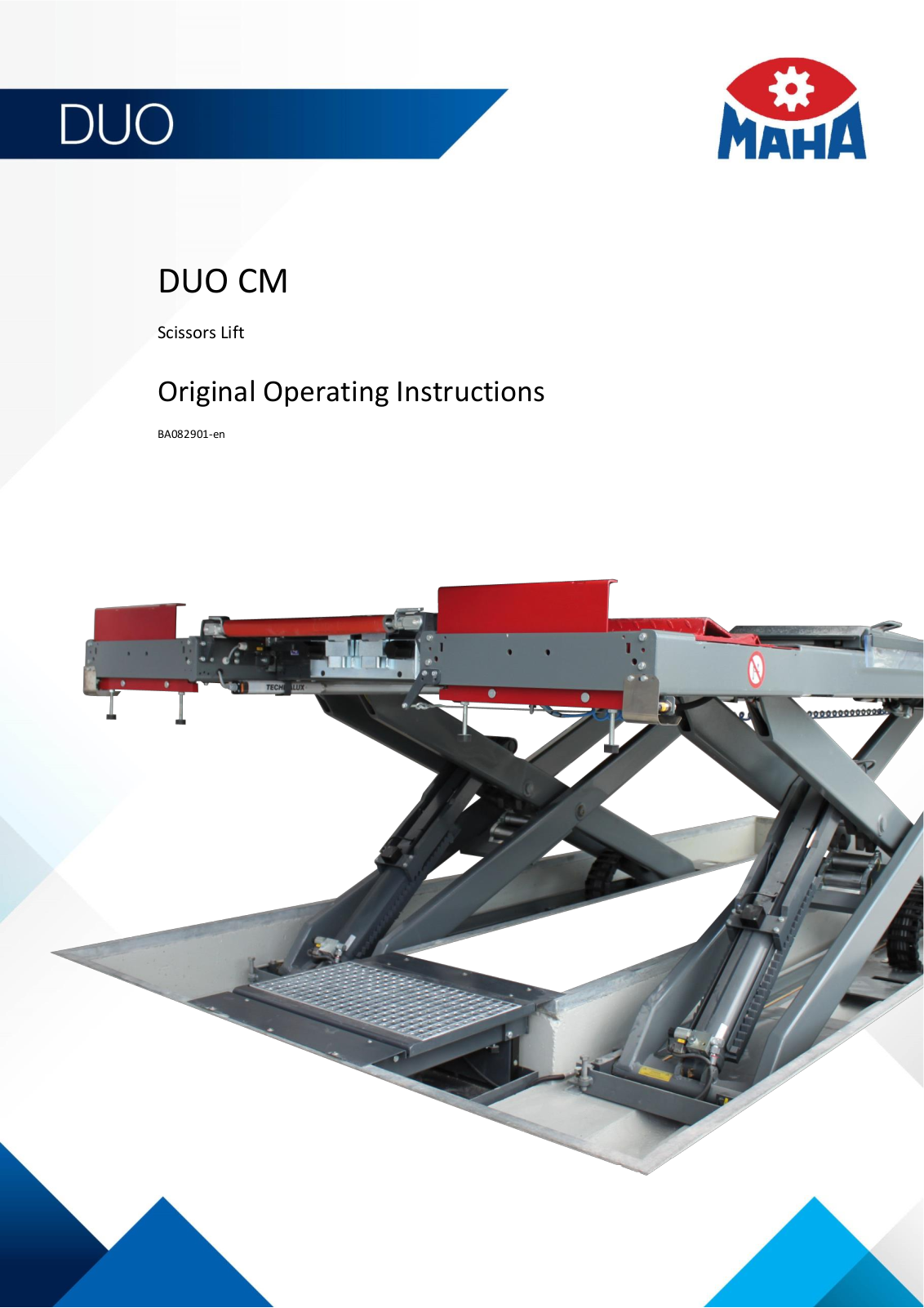 MAHA DUO CM Series, DUO CM 4.2 A, DUO CM 5.0 U, DUO CM 5.0 A, DUO CM 5.5 U Operating Instructions Manual