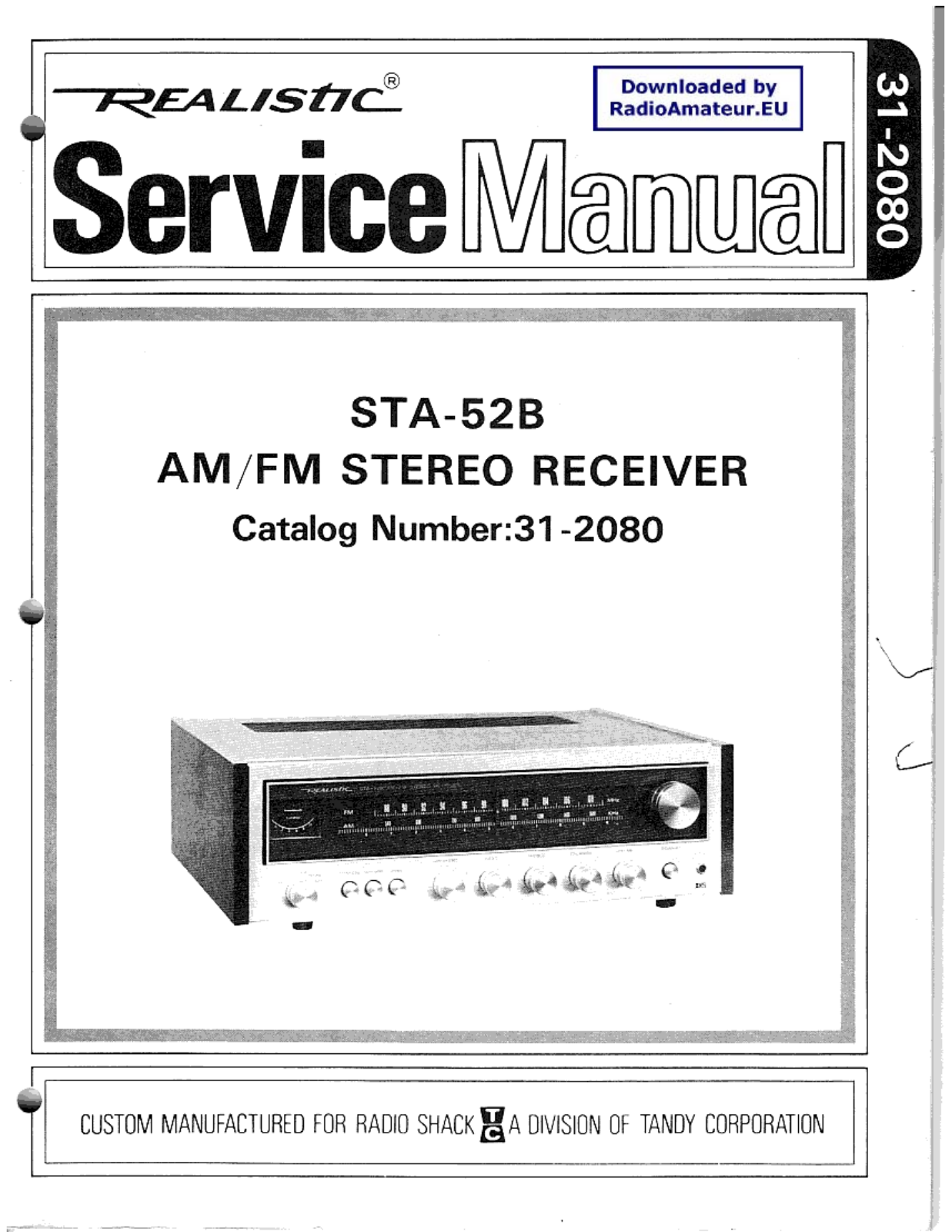 Realistic   RadioShack STA-52-B Service Manual