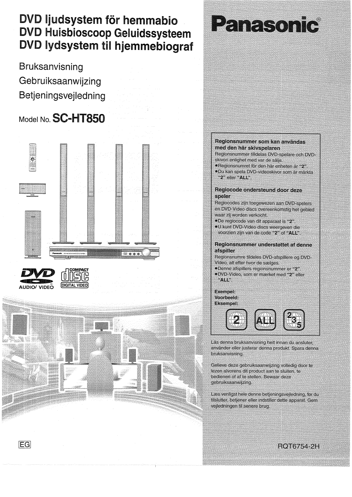 Panasonic SC-HT850 User Manual