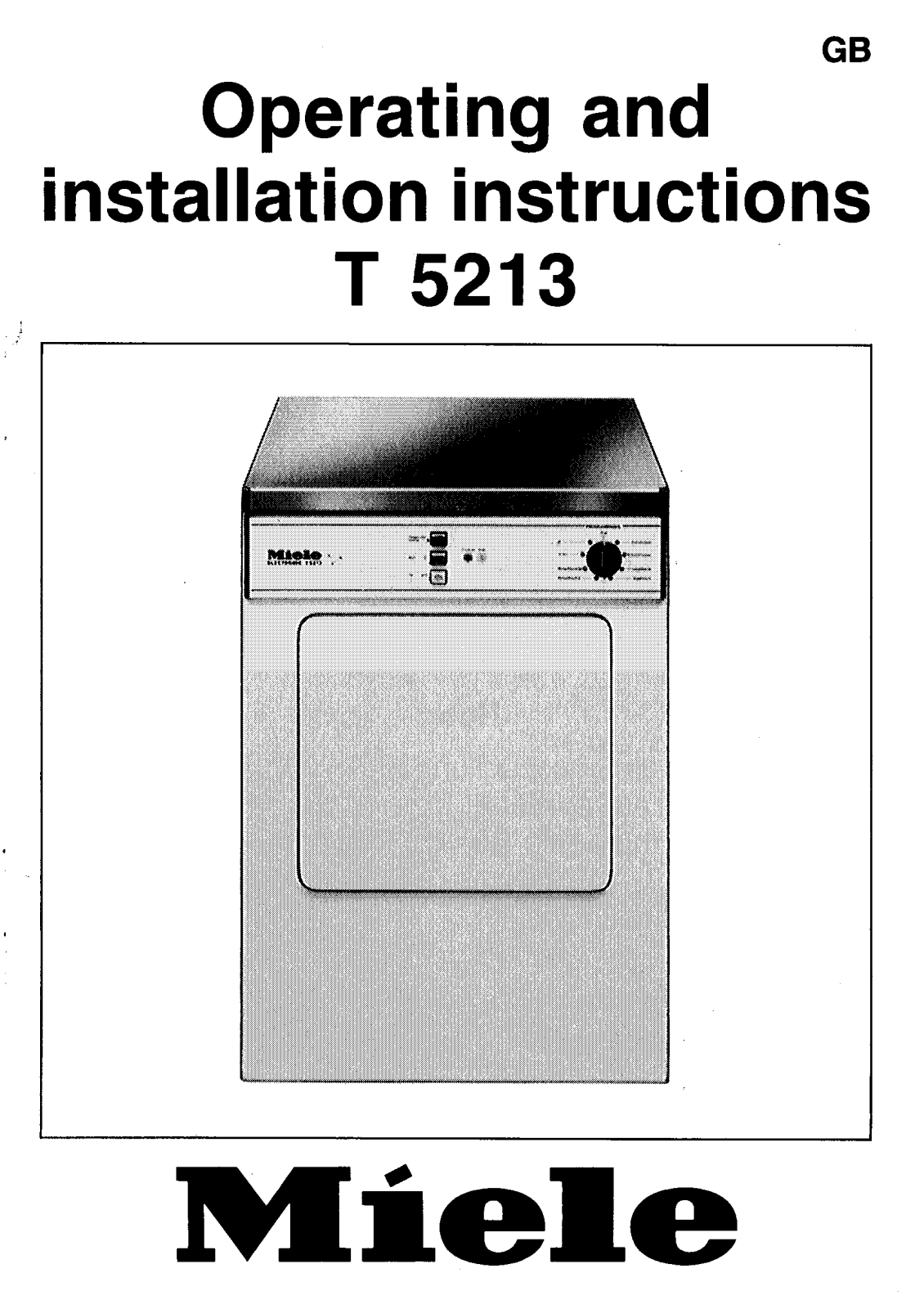 Miele T 5213 Operating instructions
