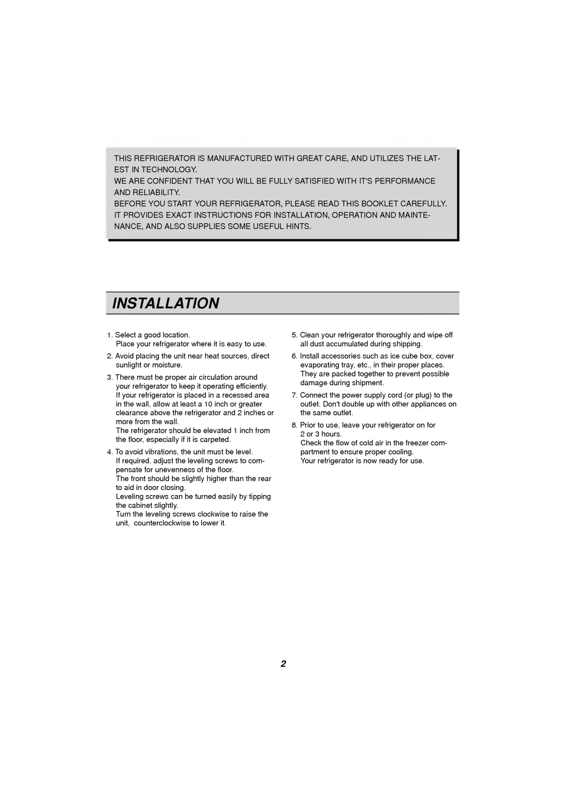 LG GR-312SV, GR-312SF, 8030NF, CR-10SV, GR-31W11CPF User Manual