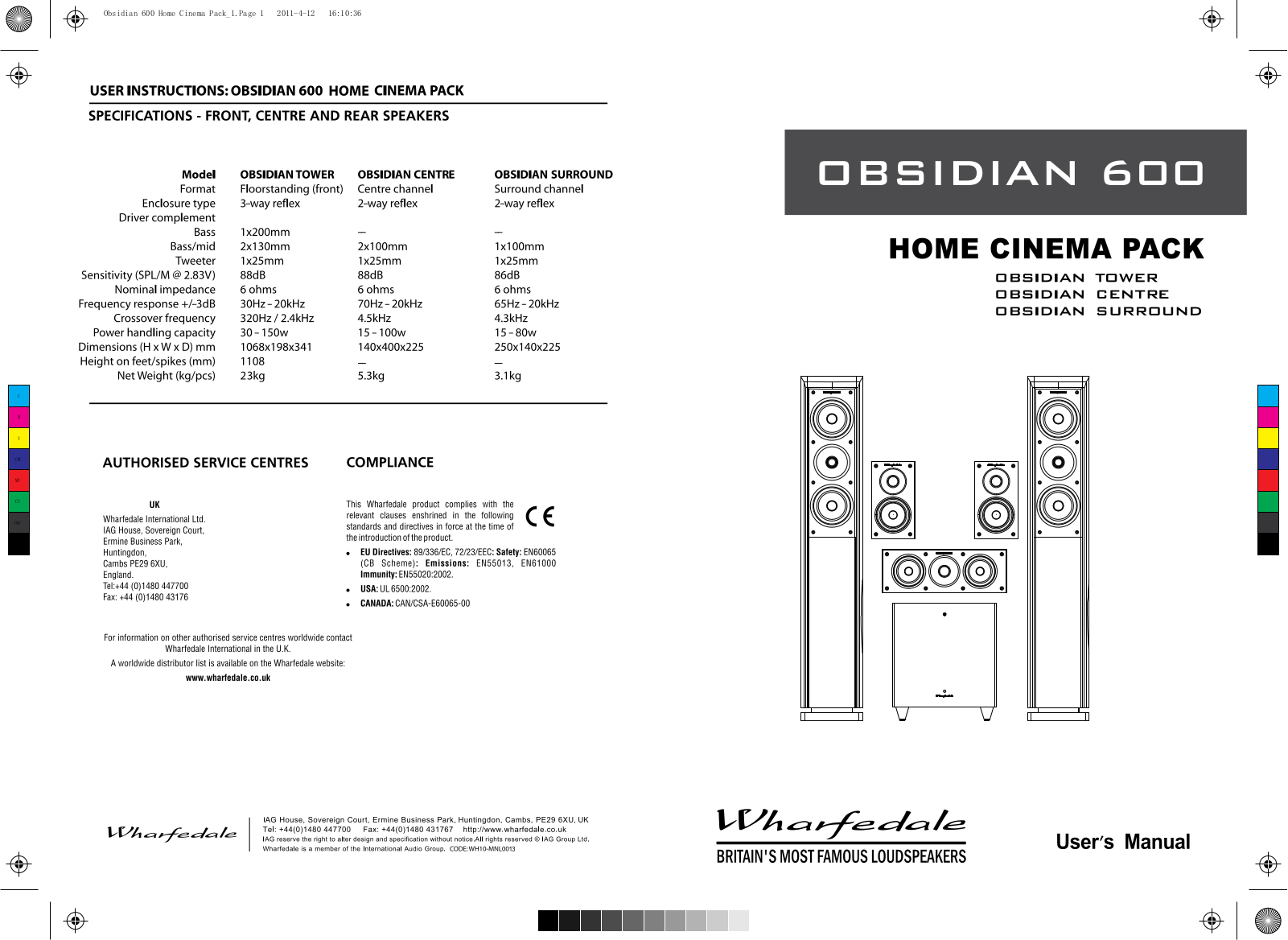 Wharfedale OBSIDIAN 600 User Manual