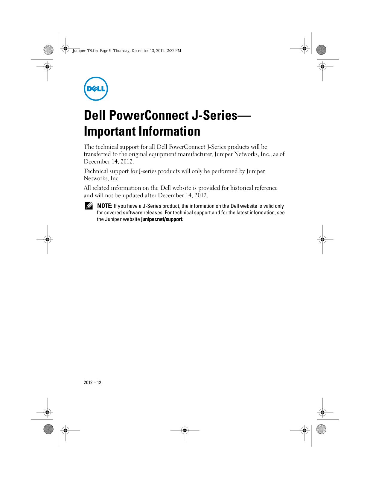 Dell J-EX8208, J-EX8216, J-EX4200-24t, J-EX4200-48t, J-EX4500 Owner's Manual