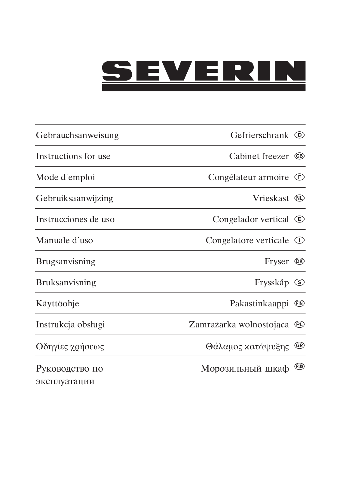 SEVERIN KS9839, KS9830 User Manual