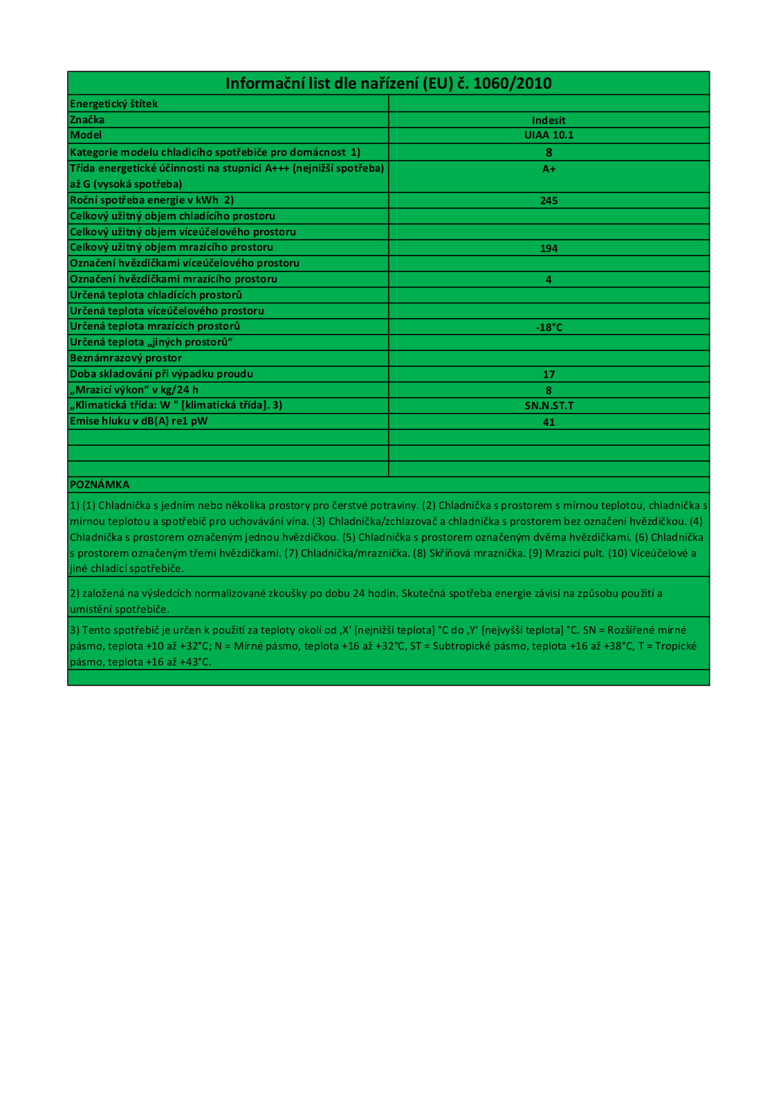 Indesit UIAA 10.1 User Manual