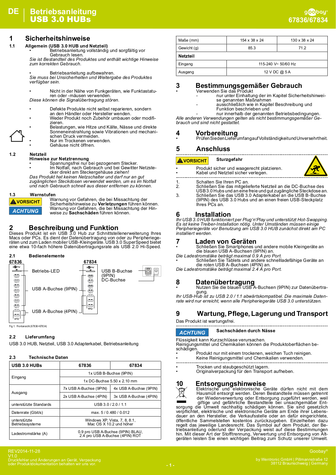 Goobay 67836, 67834 User Manual - ManualMachine.com