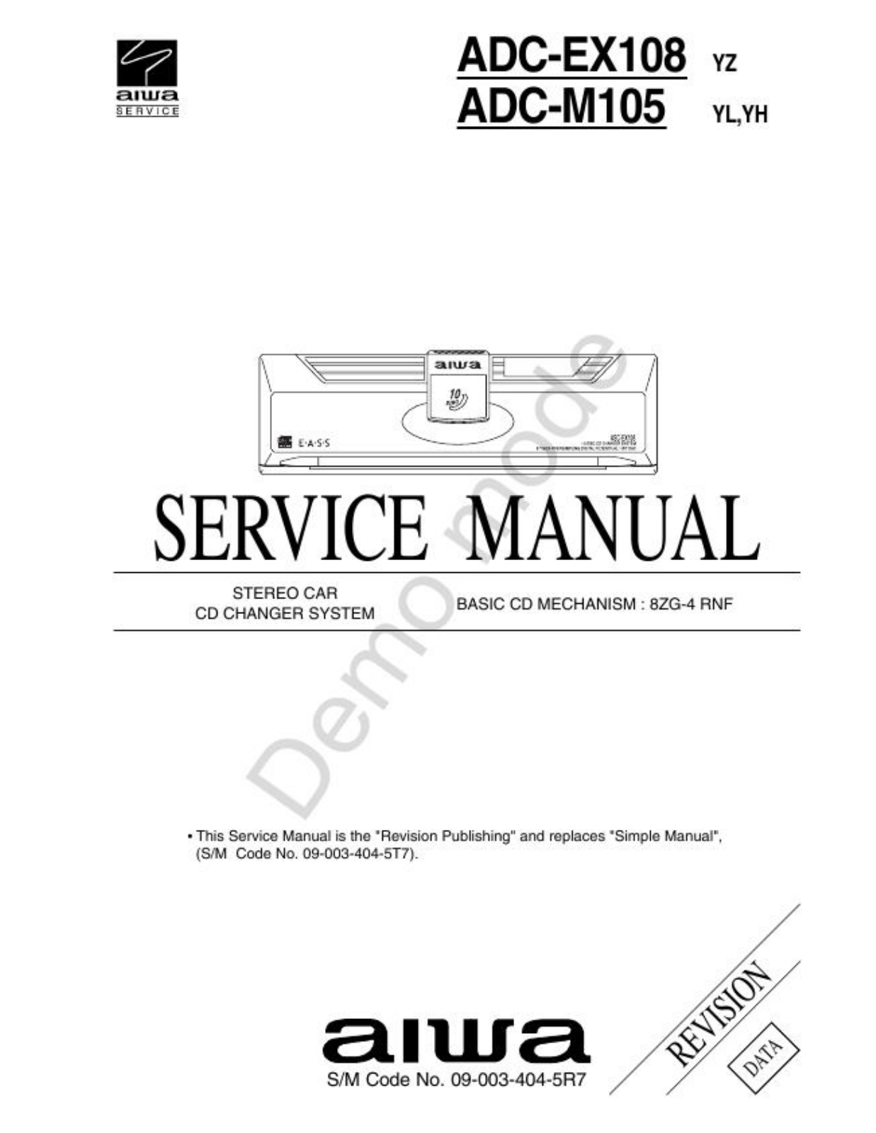 Aiwa ADC-EX108, ADC-M105 Schematic