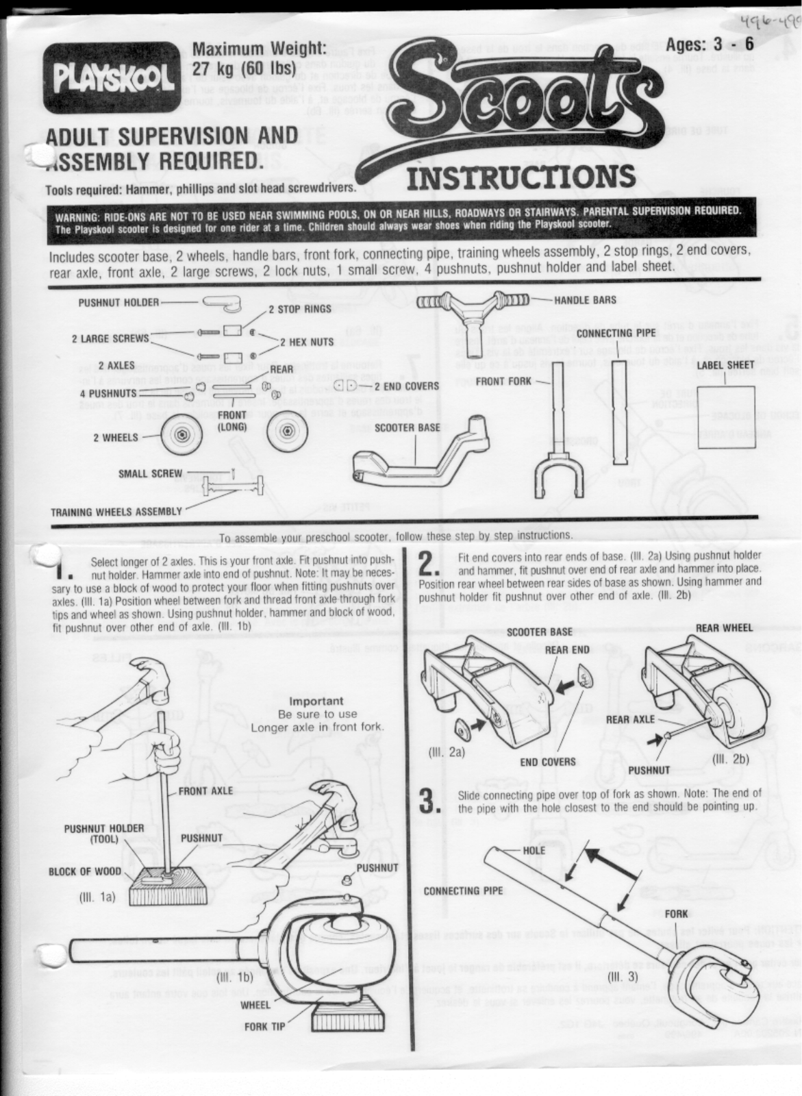 Hasbro SCOOTS User Manual