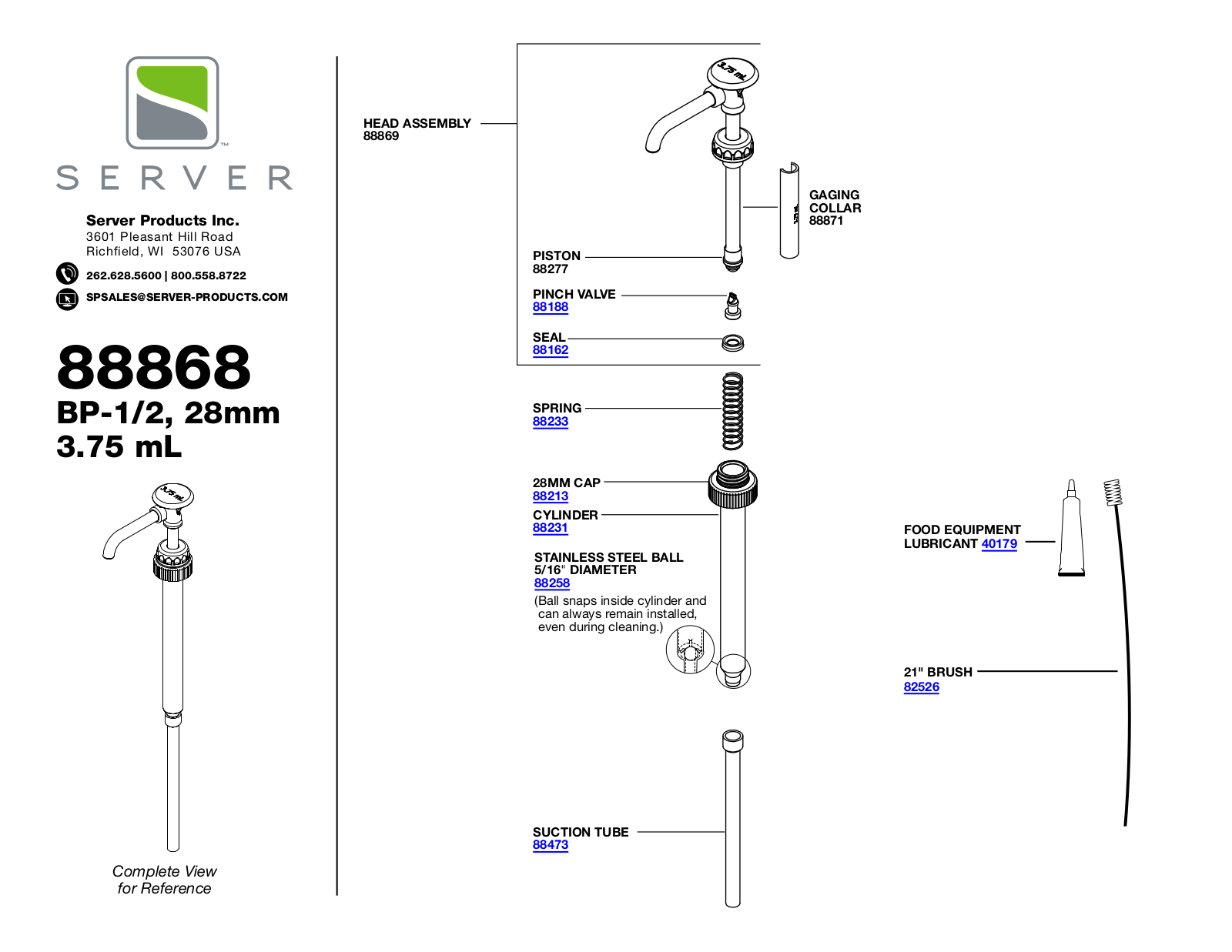 Server 88868 Parts Manual