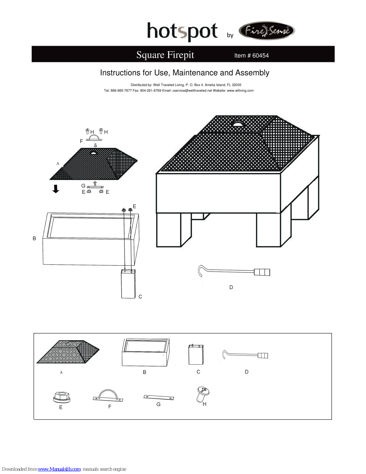 Hotspot 60454 Instructions For Use, Maintenance And Installation Manual