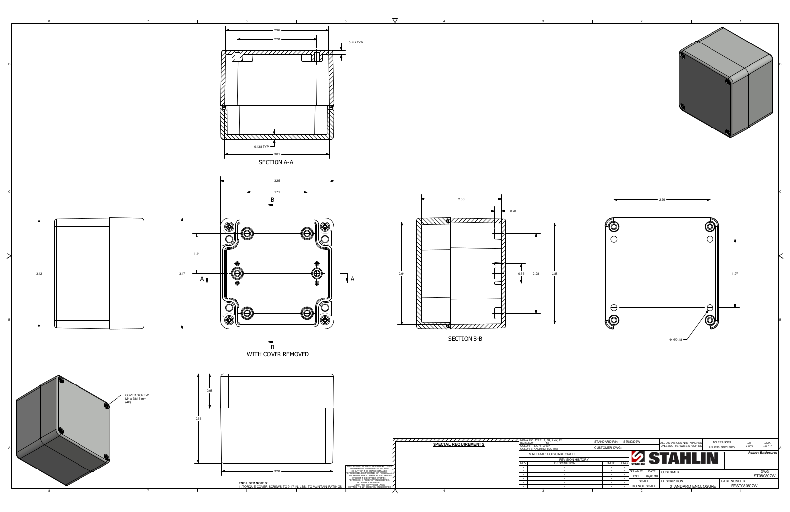 Stahlin ST080807W Reference Drawing