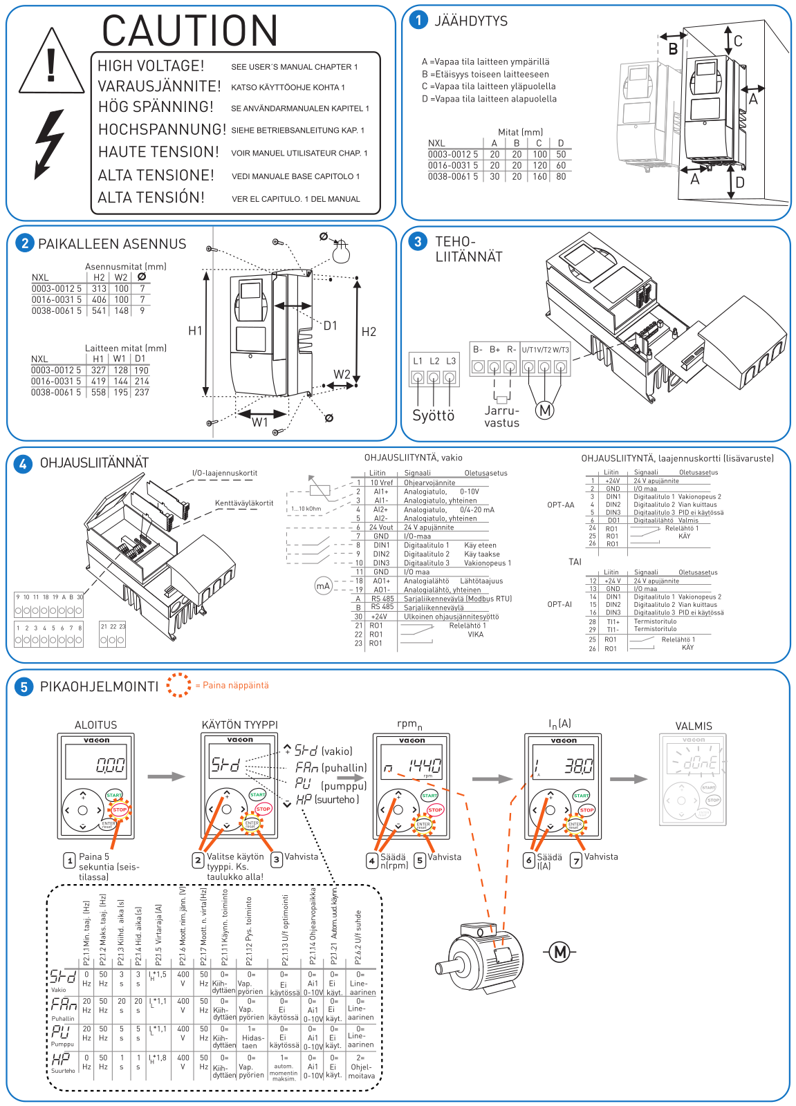 Danfoss vacon nxl Installation guide