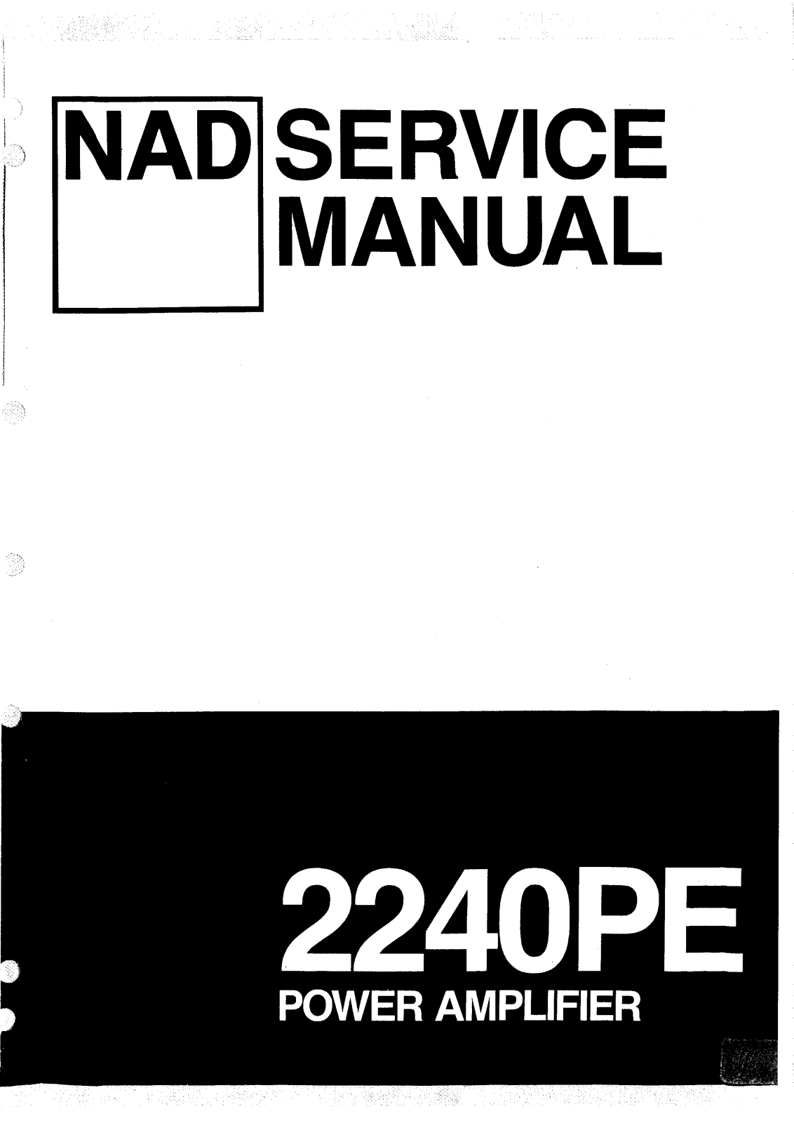 NAD 2240PE Service Manual