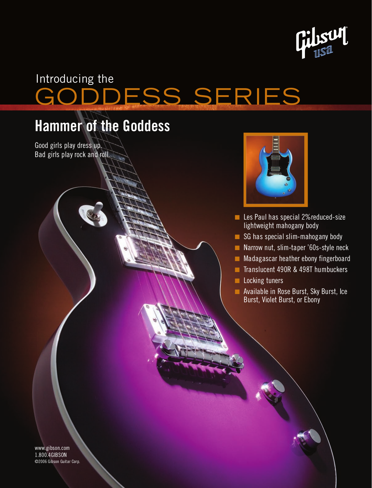 Gibson Goddess Series Data sheet