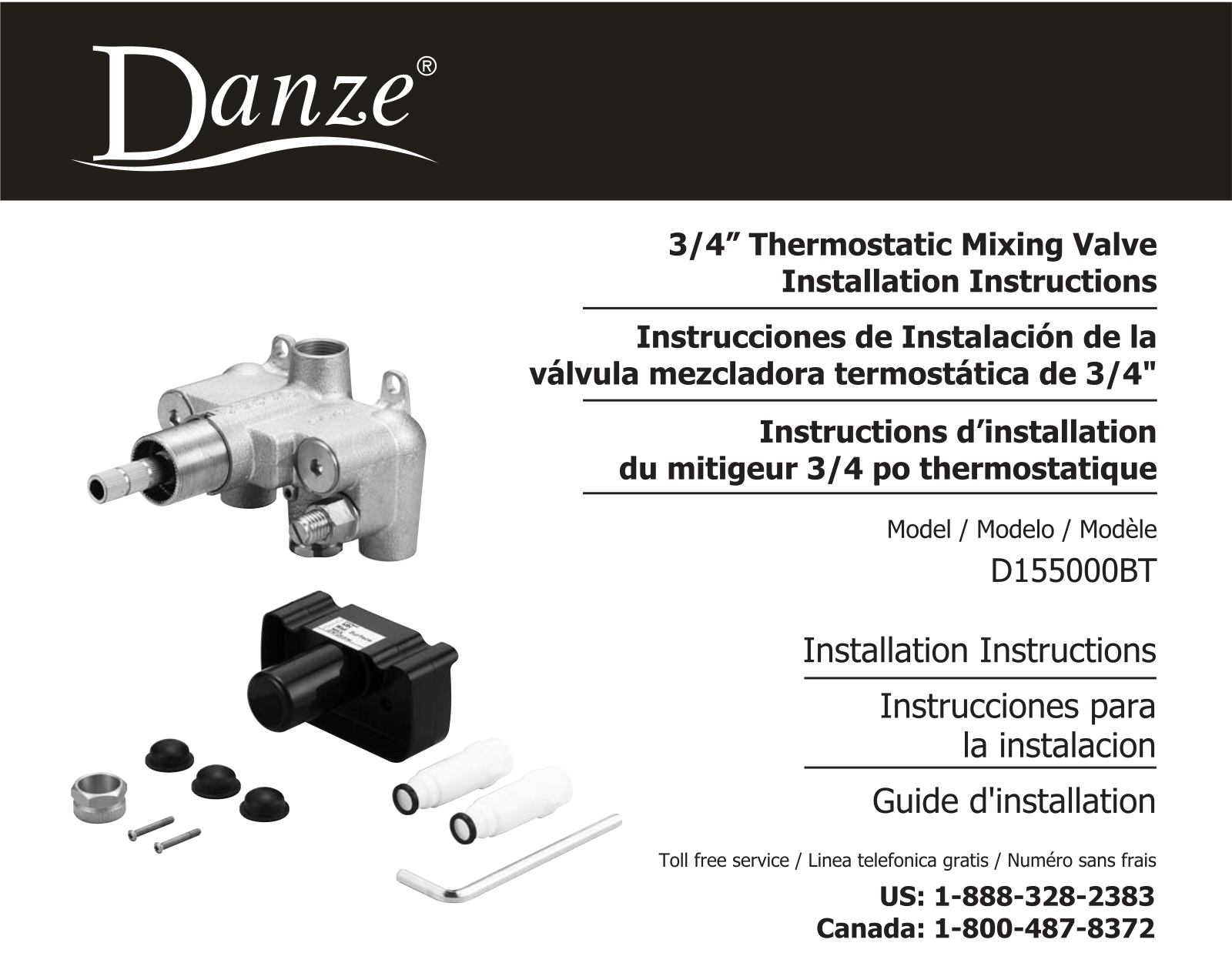 Danze DT15500BT Installation Manual