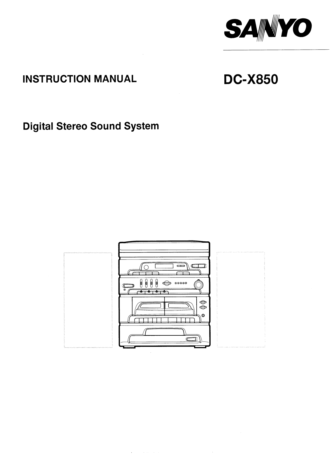 Sanyo DC-X850 Instruction Manual