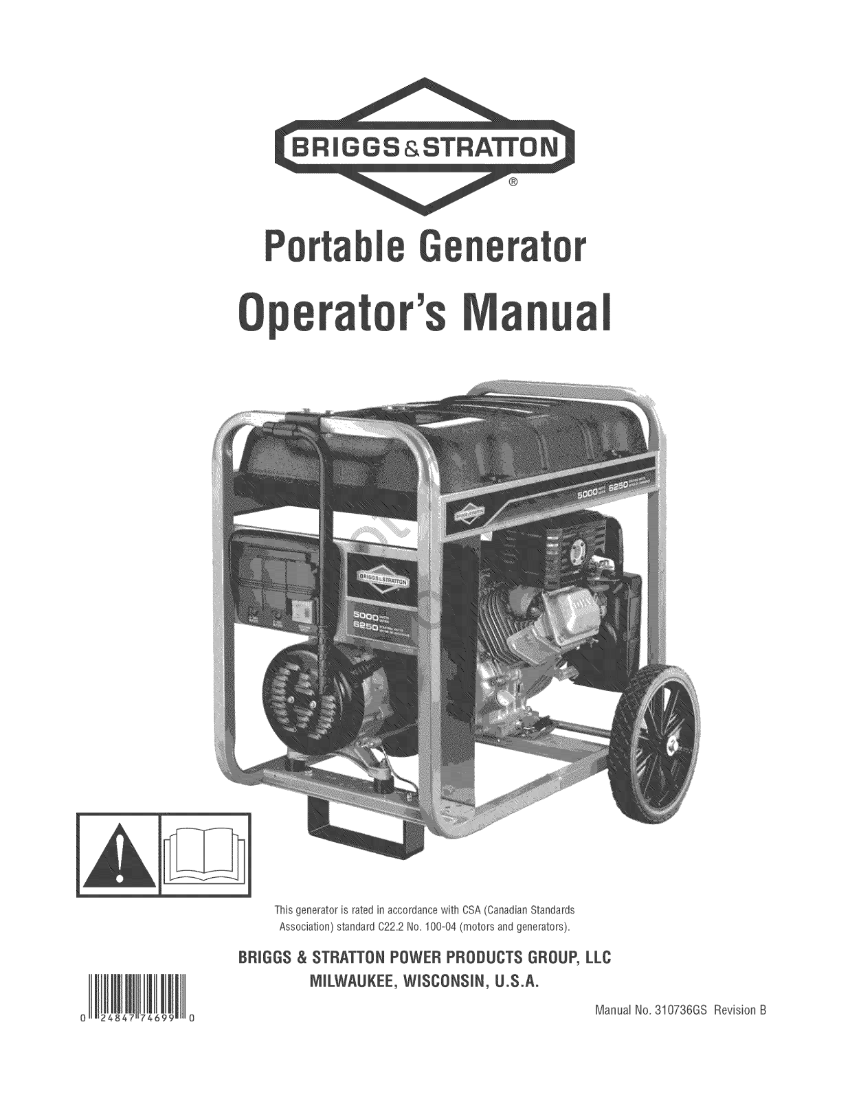 Briggs & Stratton 030422-1, 030422-0 Owner’s Manual