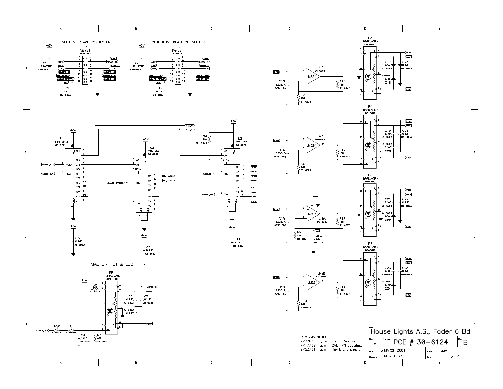 House PCB 30-6124 Schematic